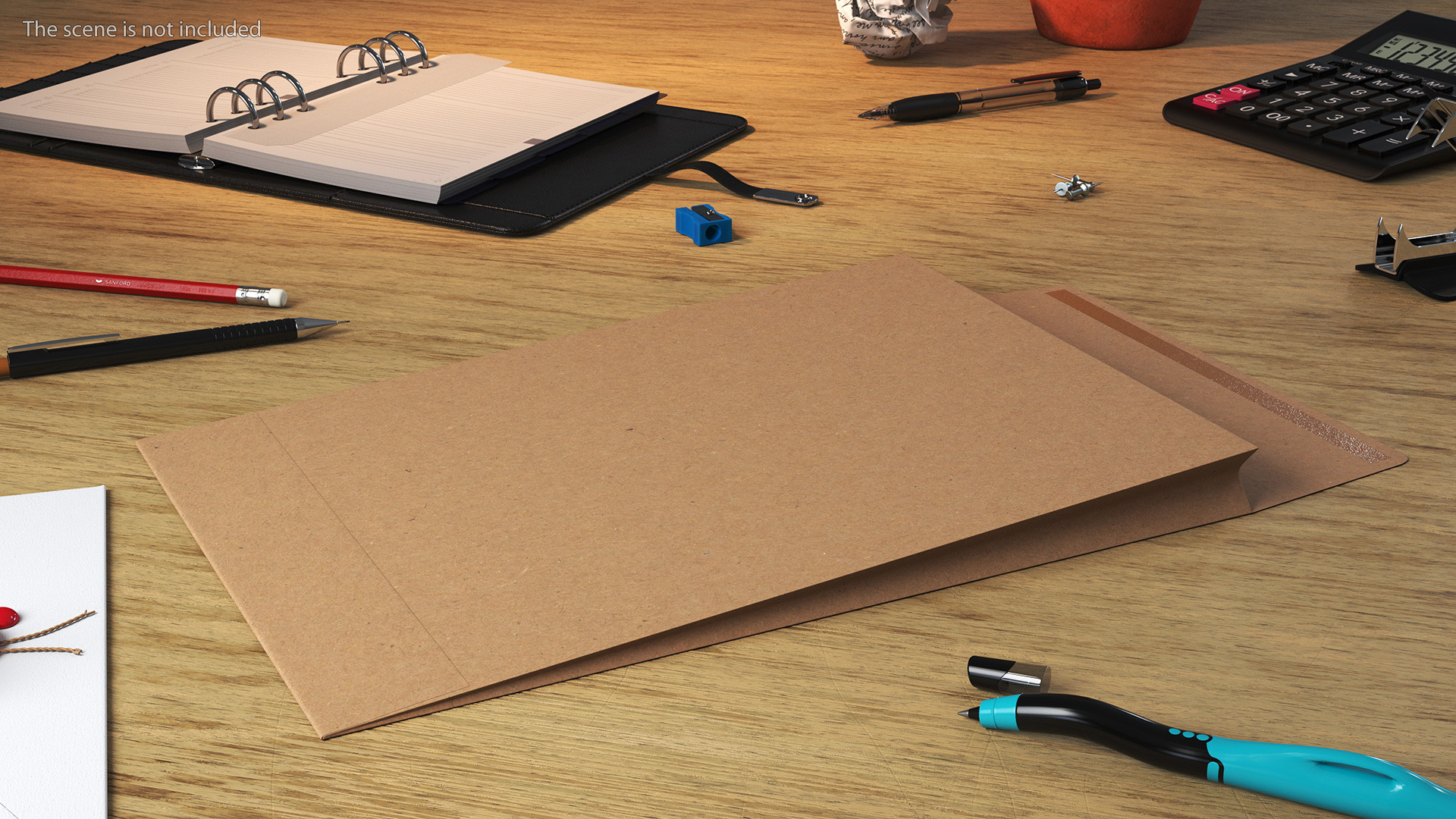 Gusset Envelope Craft Paper Rigged 3D model