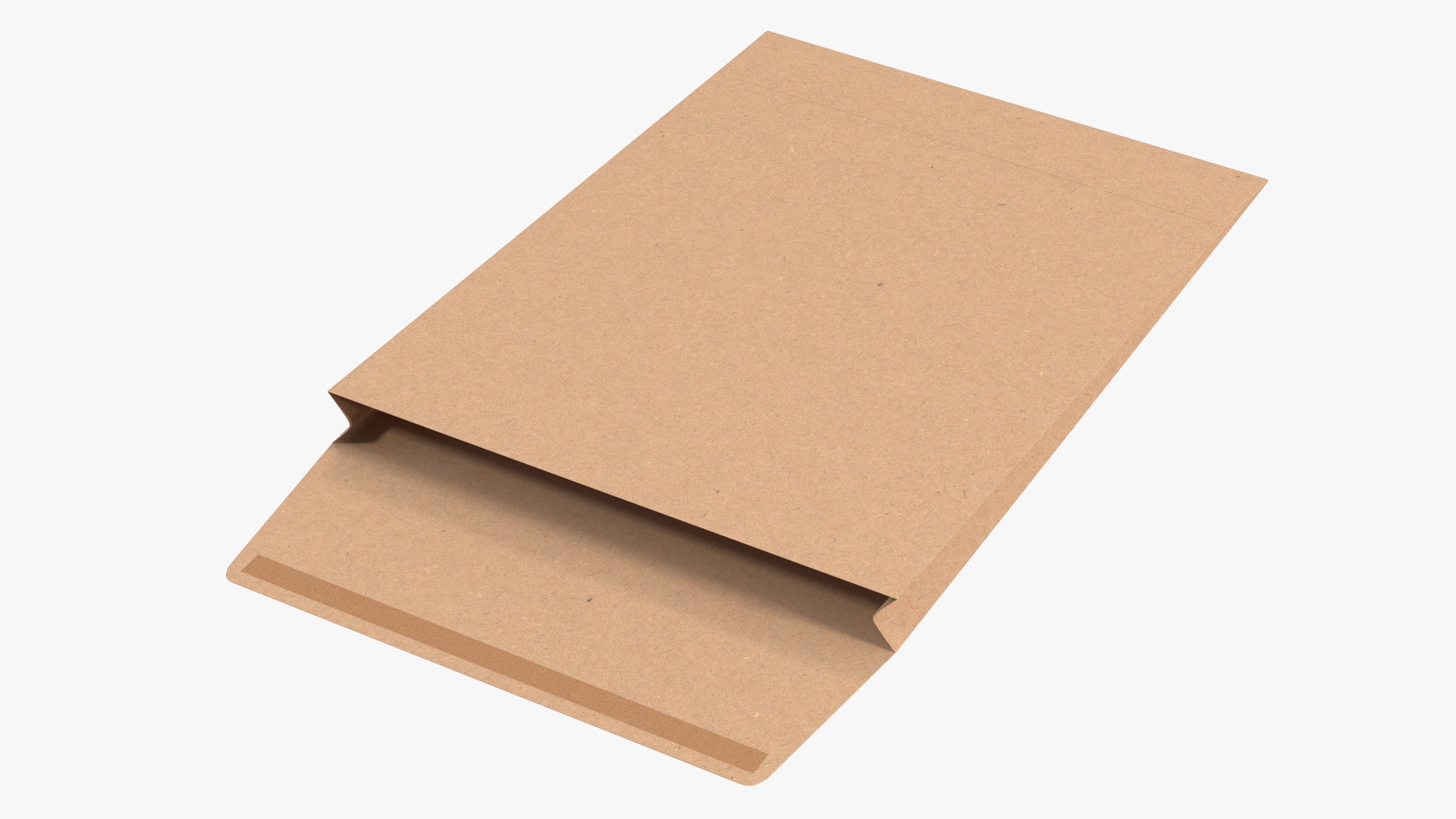 Gusset Envelope Craft Paper Rigged 3D model