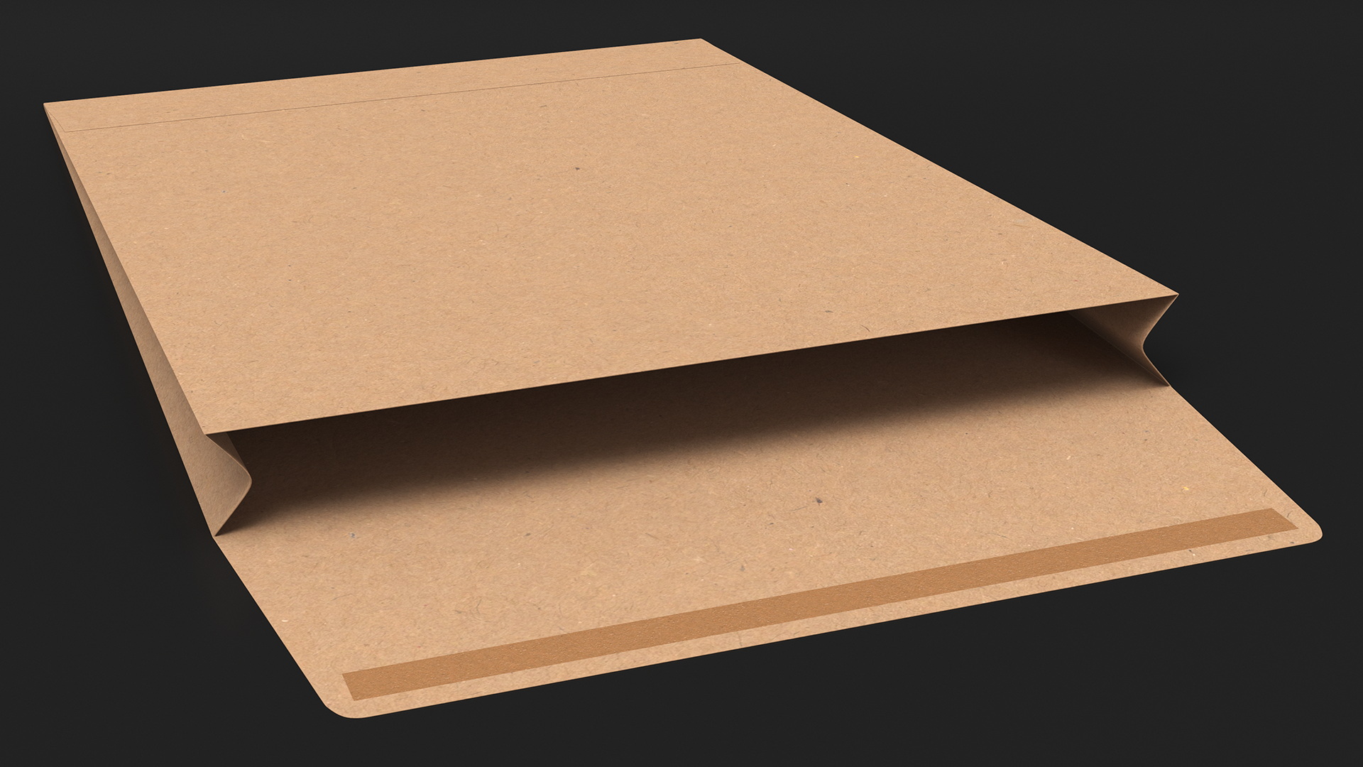 Gusset Envelope Craft Paper Rigged 3D model