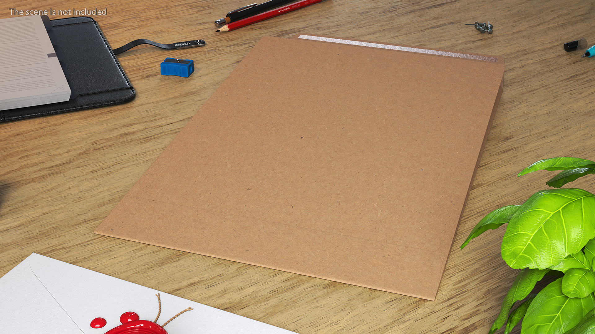 Gusset Envelope Craft Paper Rigged 3D model