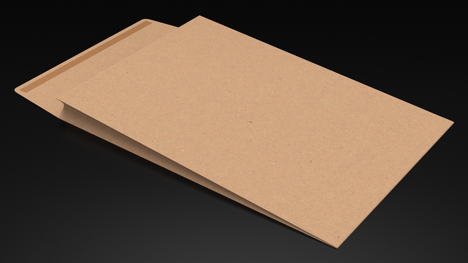 Gusset Envelope Craft Paper Rigged 3D model