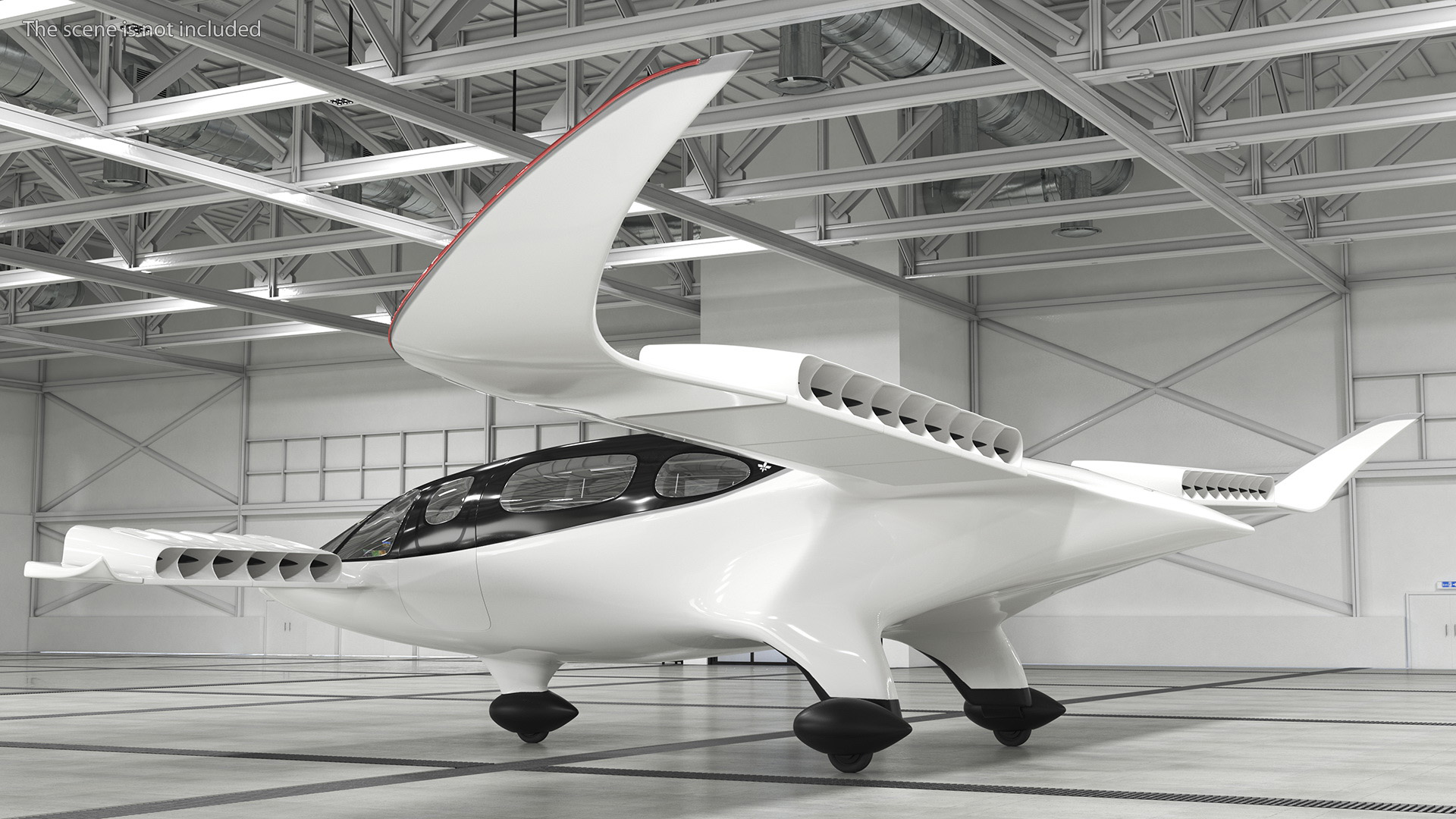 3D model Lilium Jet Phoenix White Rigged for Cinema 4D
