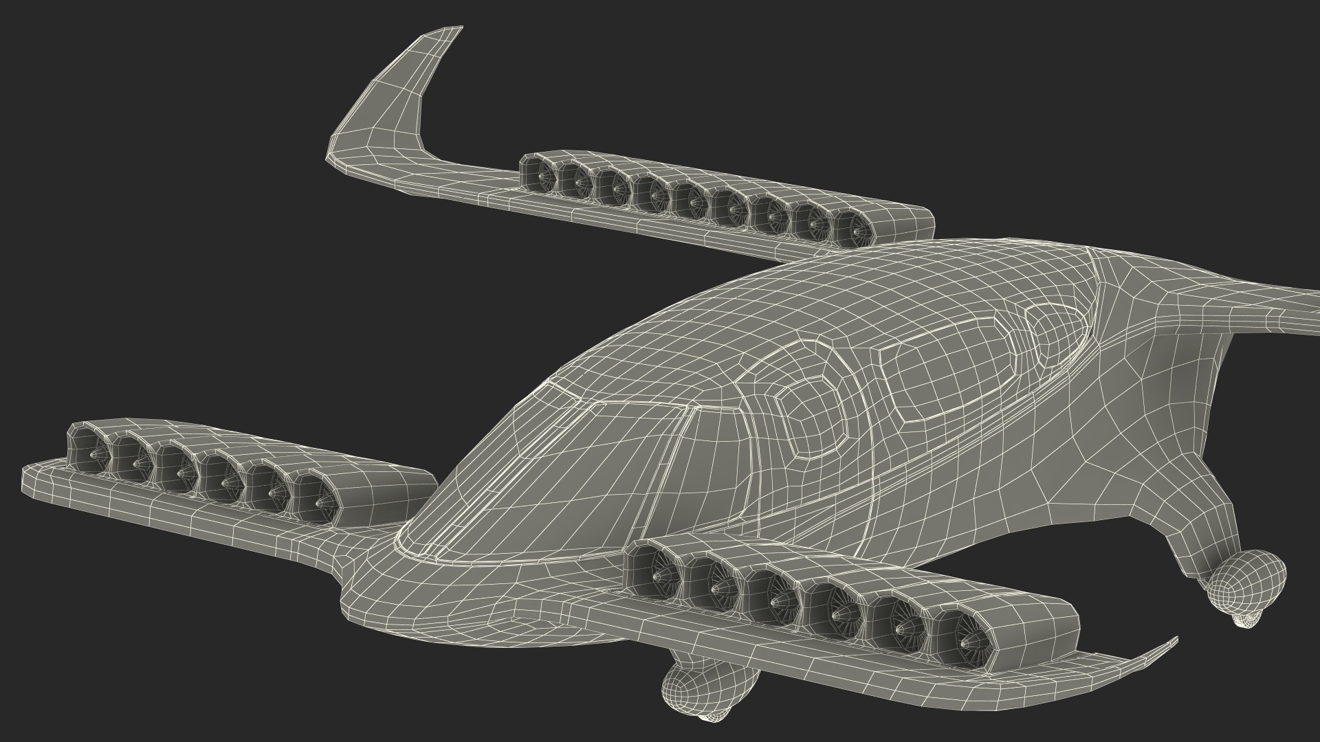 3D model Lilium Jet Phoenix White Rigged for Cinema 4D