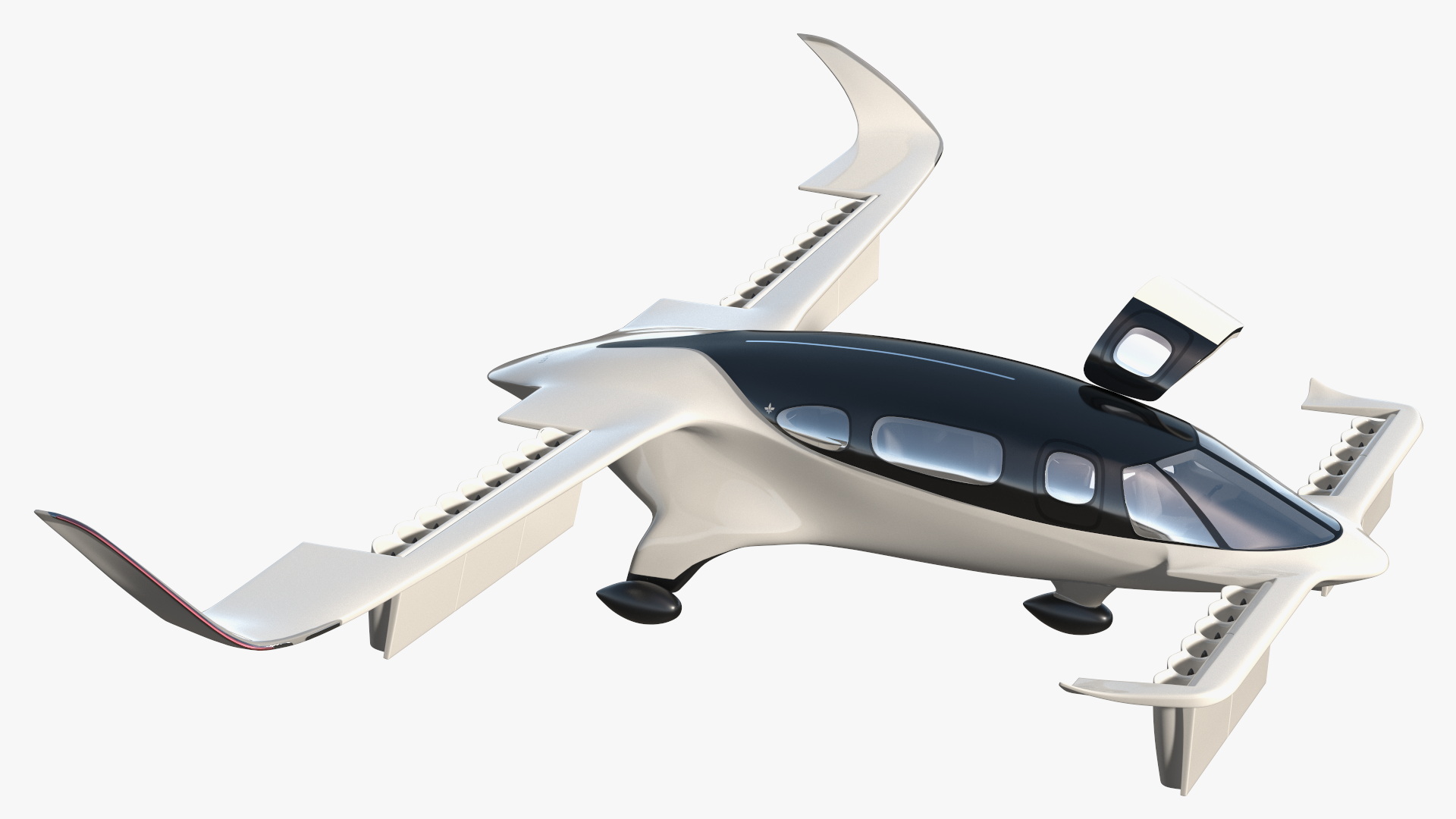 3D model Lilium Jet Phoenix White Rigged for Cinema 4D