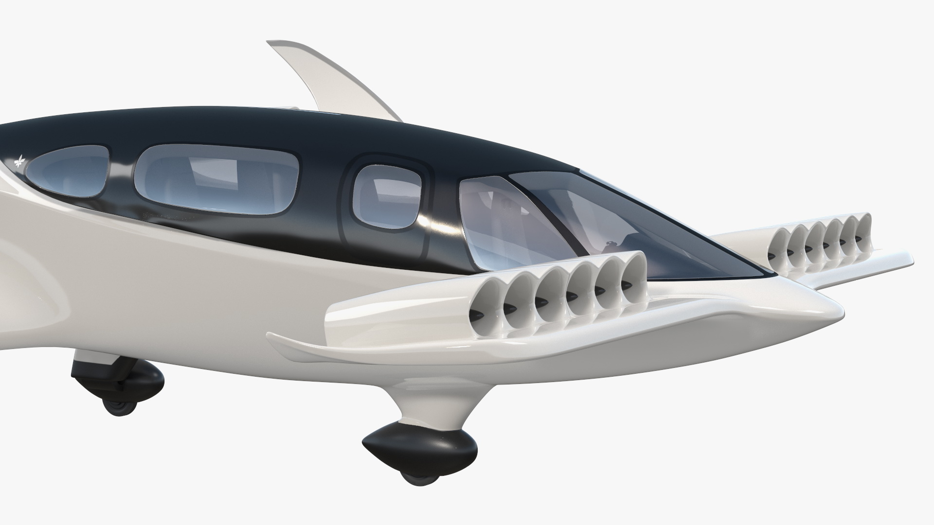 3D model Lilium Jet Phoenix White Rigged for Cinema 4D