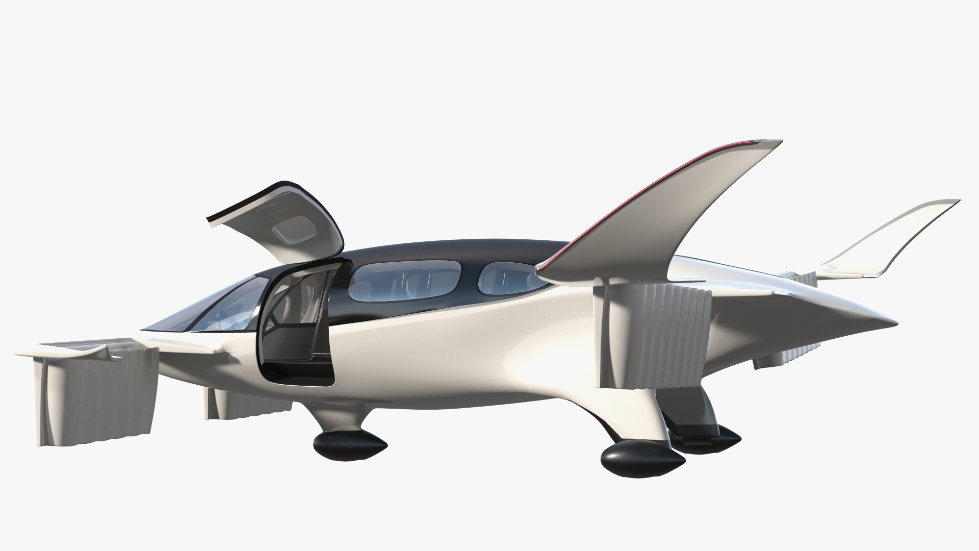 3D model Lilium Jet Phoenix White Rigged for Cinema 4D
