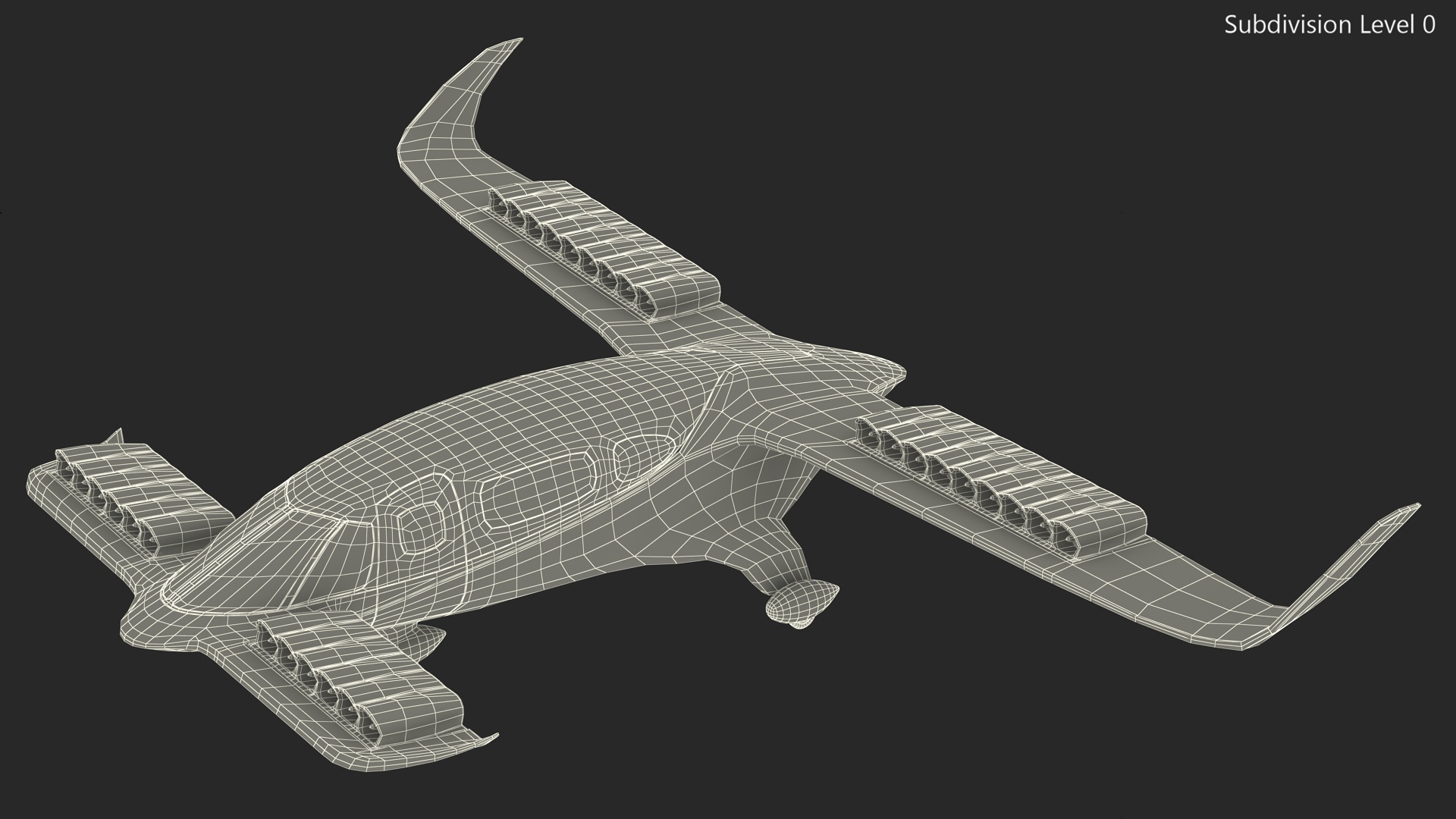 3D model Lilium Jet Phoenix White Rigged for Cinema 4D