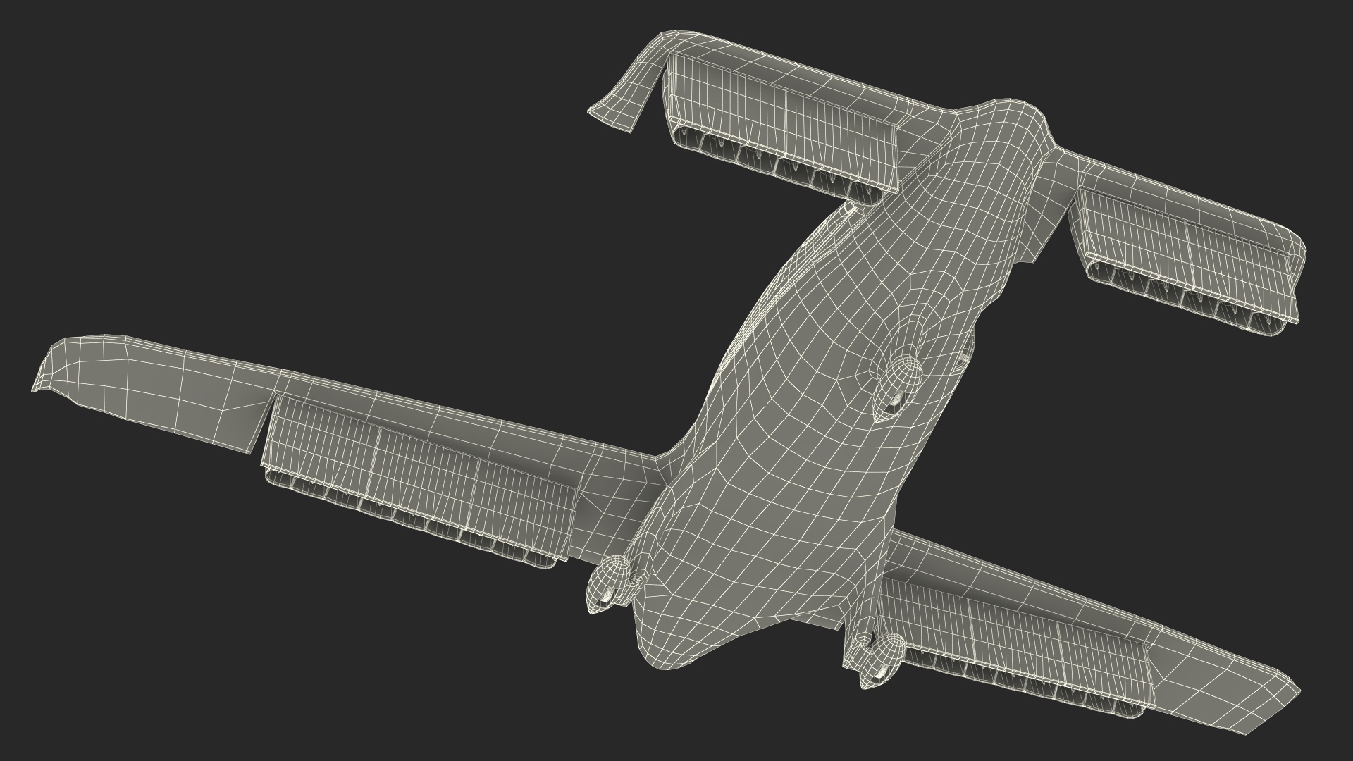 3D model Lilium Jet Phoenix White Rigged for Cinema 4D