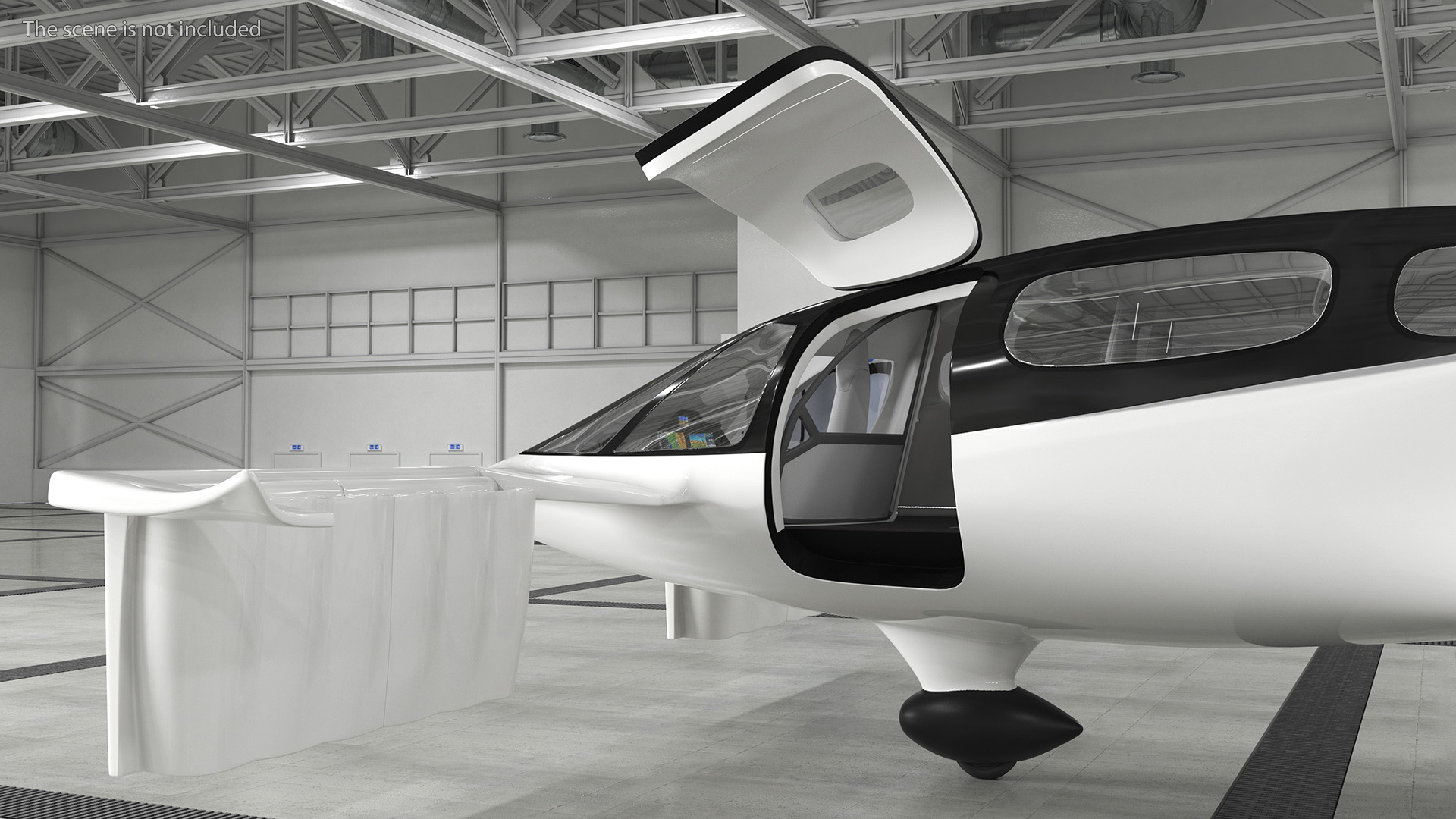 3D model Lilium Jet Phoenix White Rigged for Cinema 4D