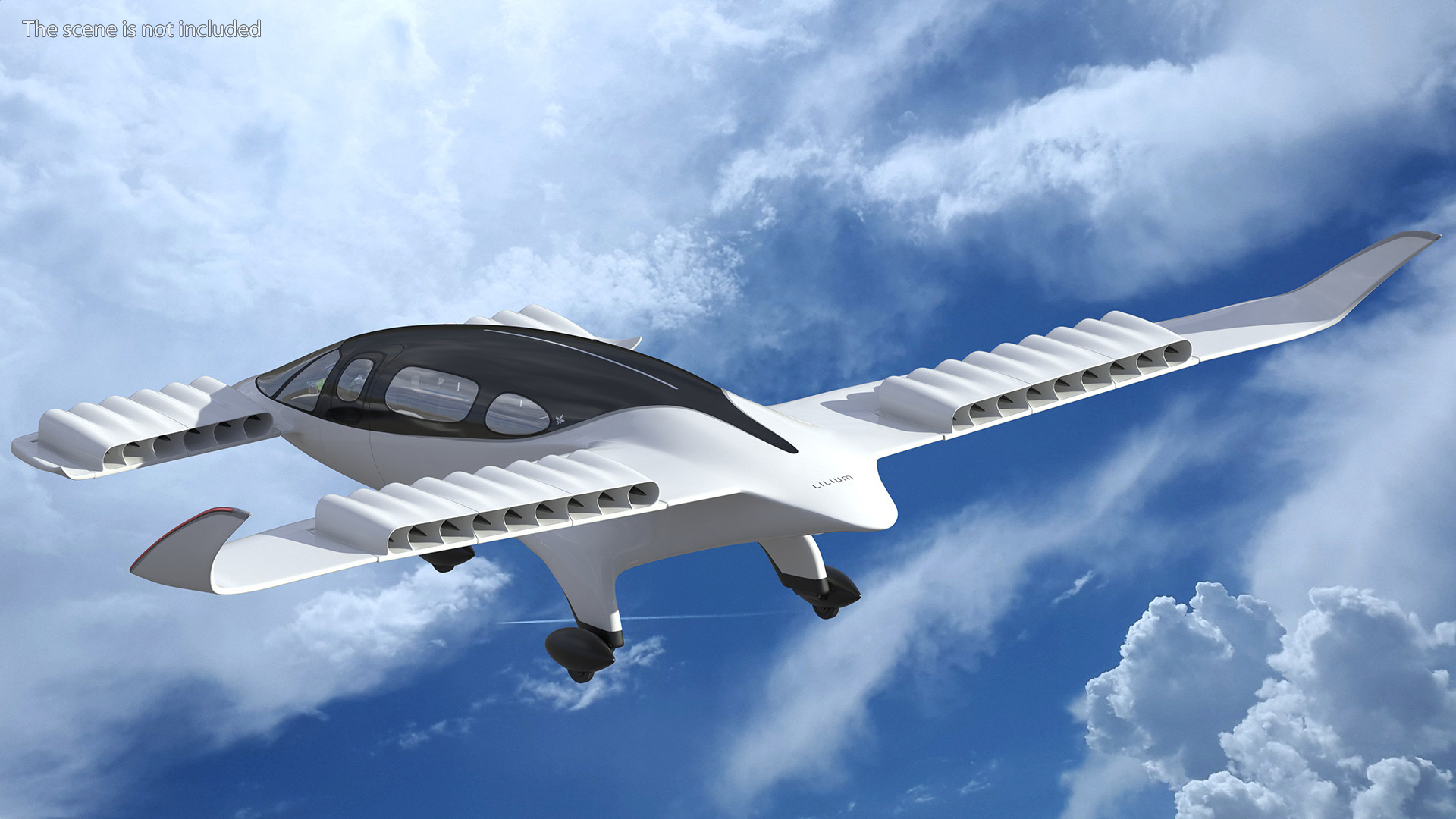 3D model Lilium Jet Phoenix White Rigged for Cinema 4D