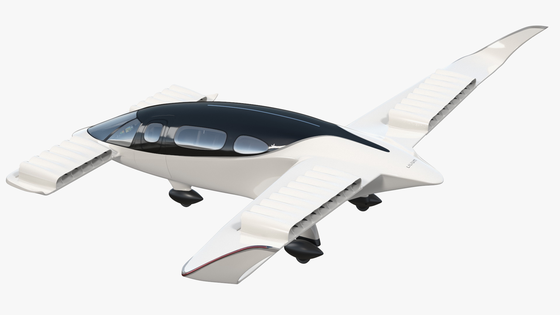 3D model Lilium Jet Phoenix White Rigged for Cinema 4D
