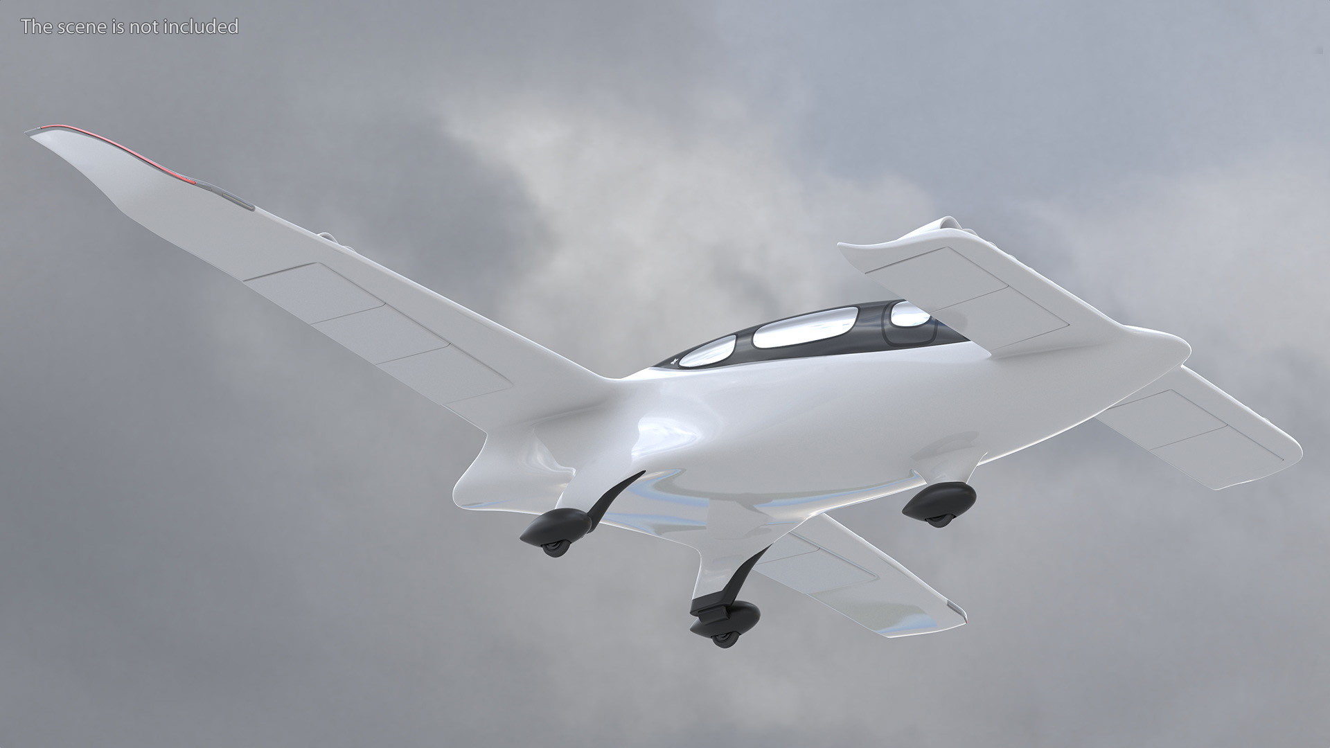 3D model Lilium Jet Phoenix White Rigged for Cinema 4D