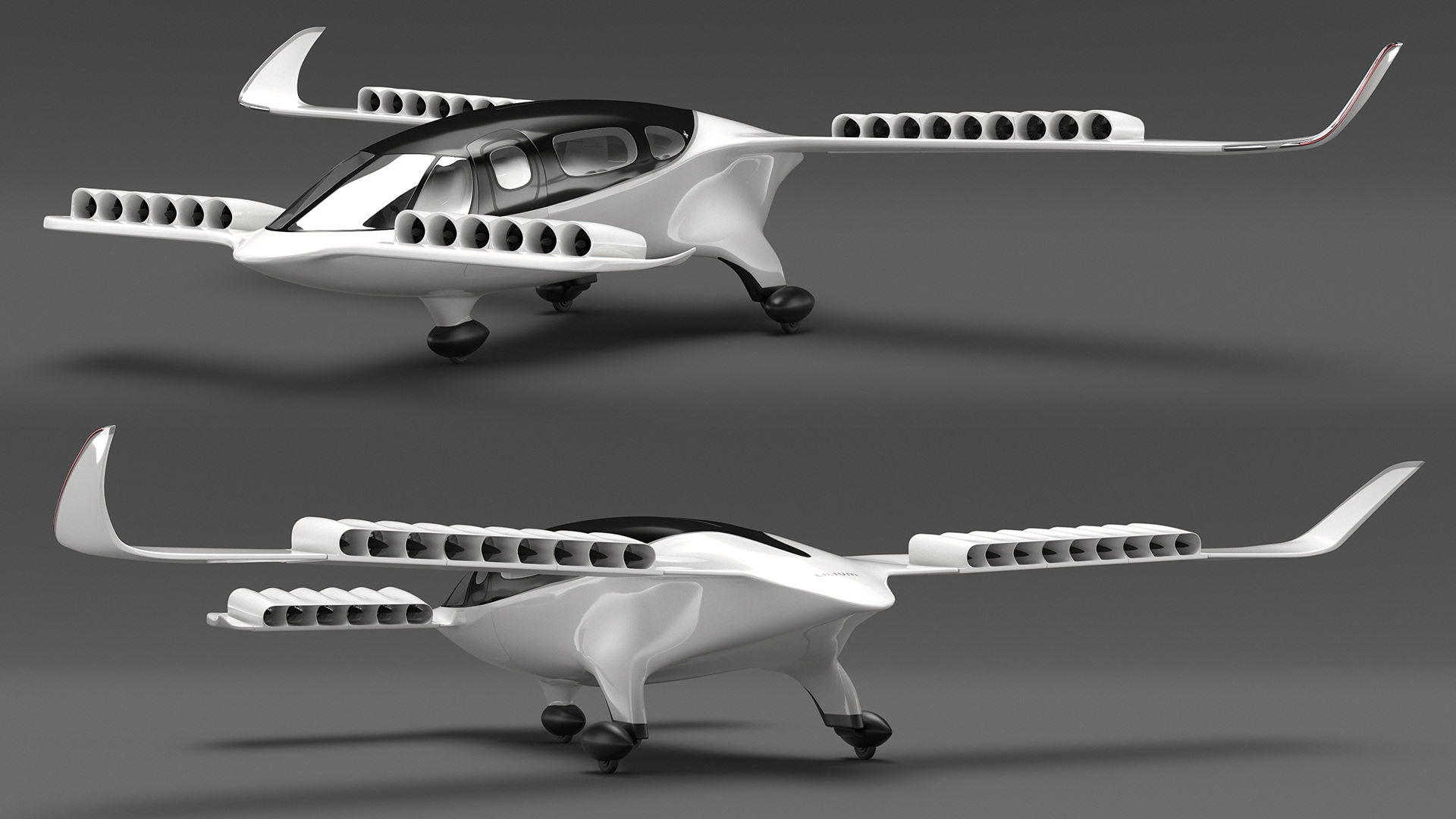 3D model Lilium Jet Phoenix White Rigged for Cinema 4D
