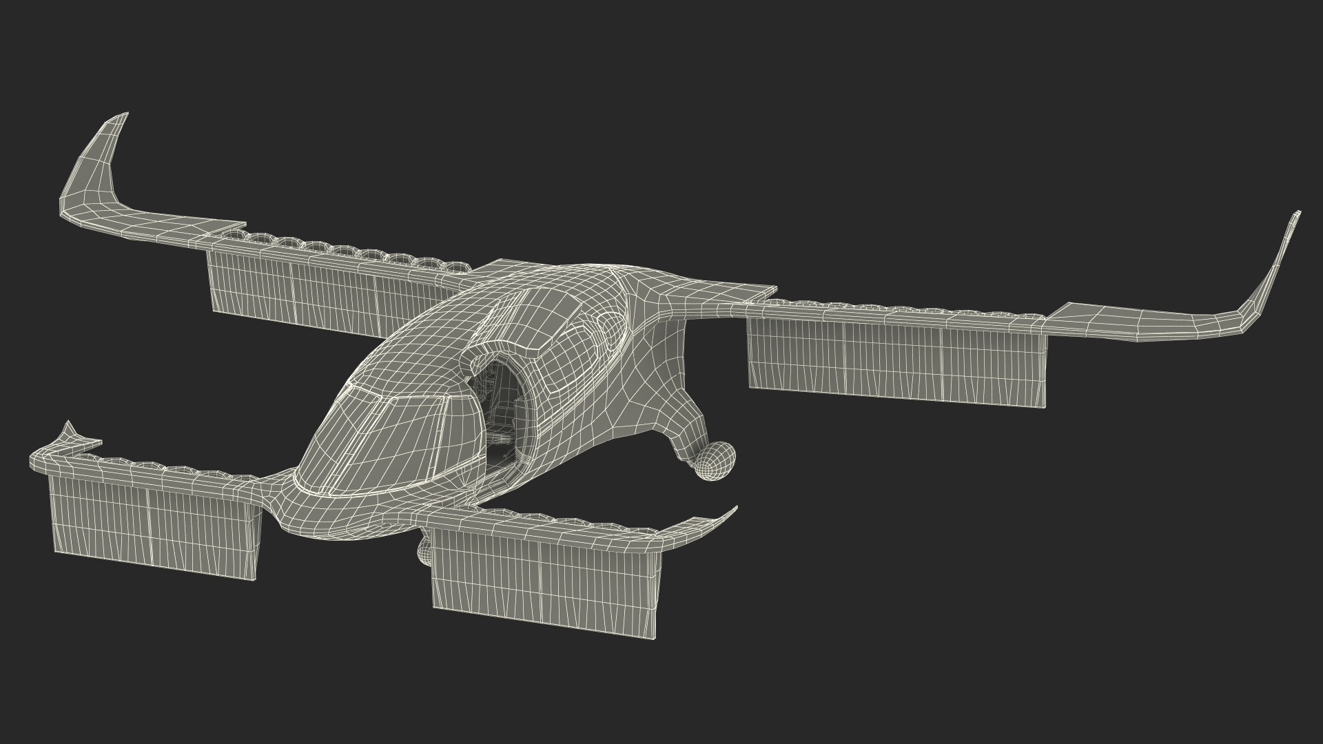 3D model Lilium Jet Phoenix White Rigged for Cinema 4D