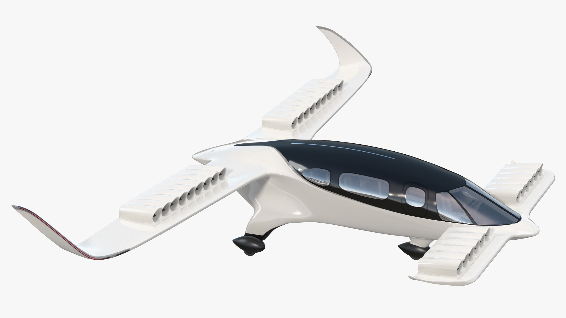 3D model Lilium Jet Phoenix White Rigged for Cinema 4D