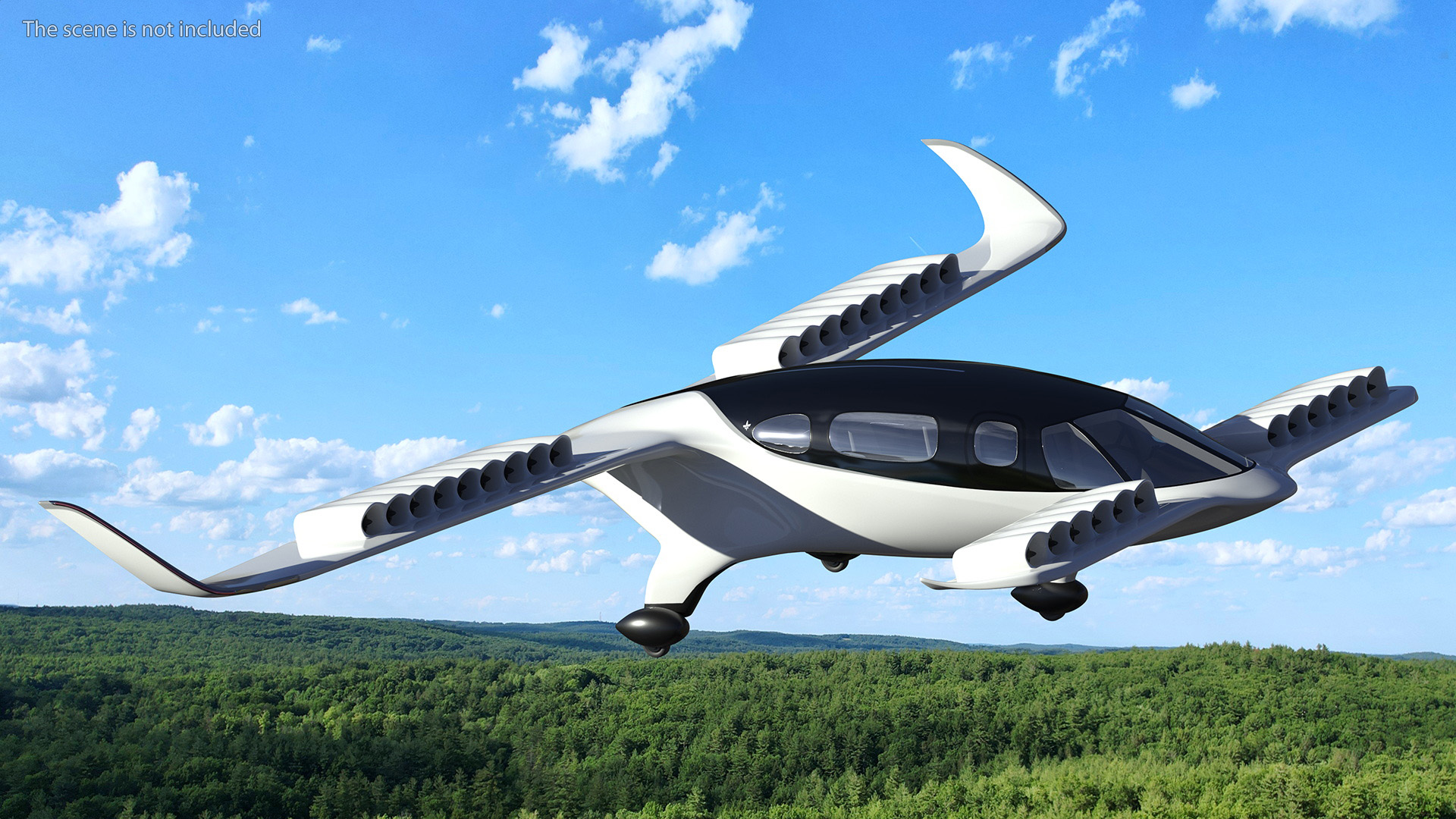 3D model Lilium Jet Phoenix White Rigged for Cinema 4D