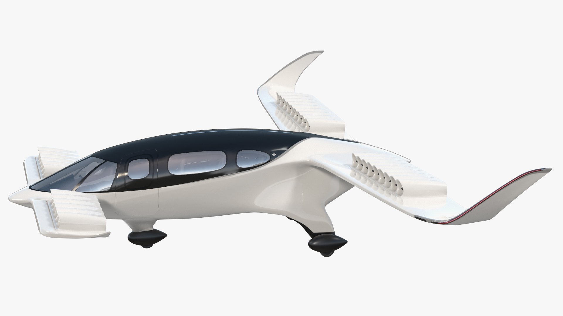 3D model Lilium Jet Phoenix White Rigged for Cinema 4D