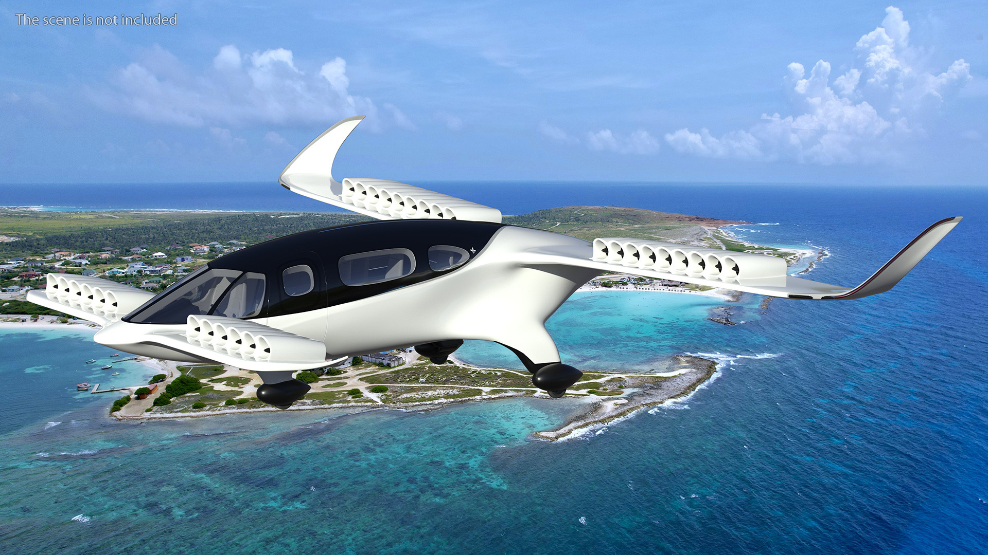 3D model Lilium Jet Phoenix White Rigged for Cinema 4D
