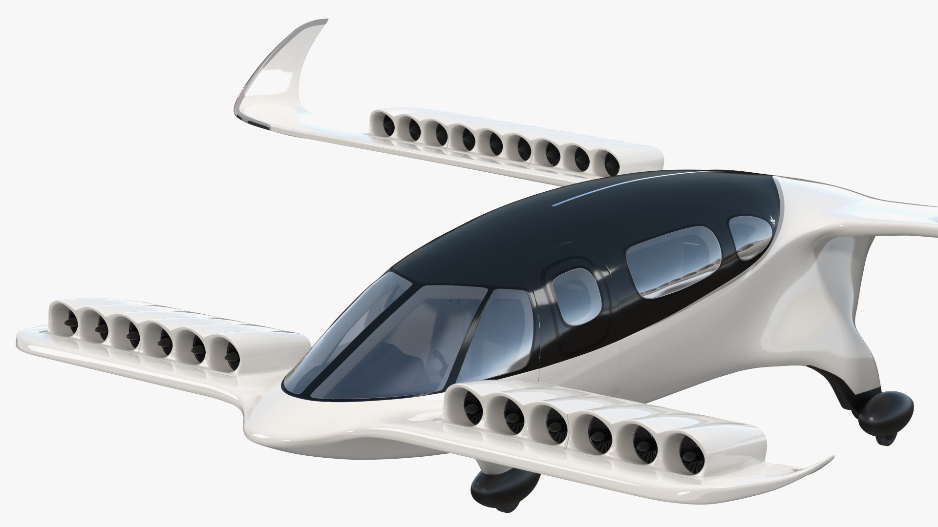 3D model Lilium Jet Phoenix White Rigged for Cinema 4D