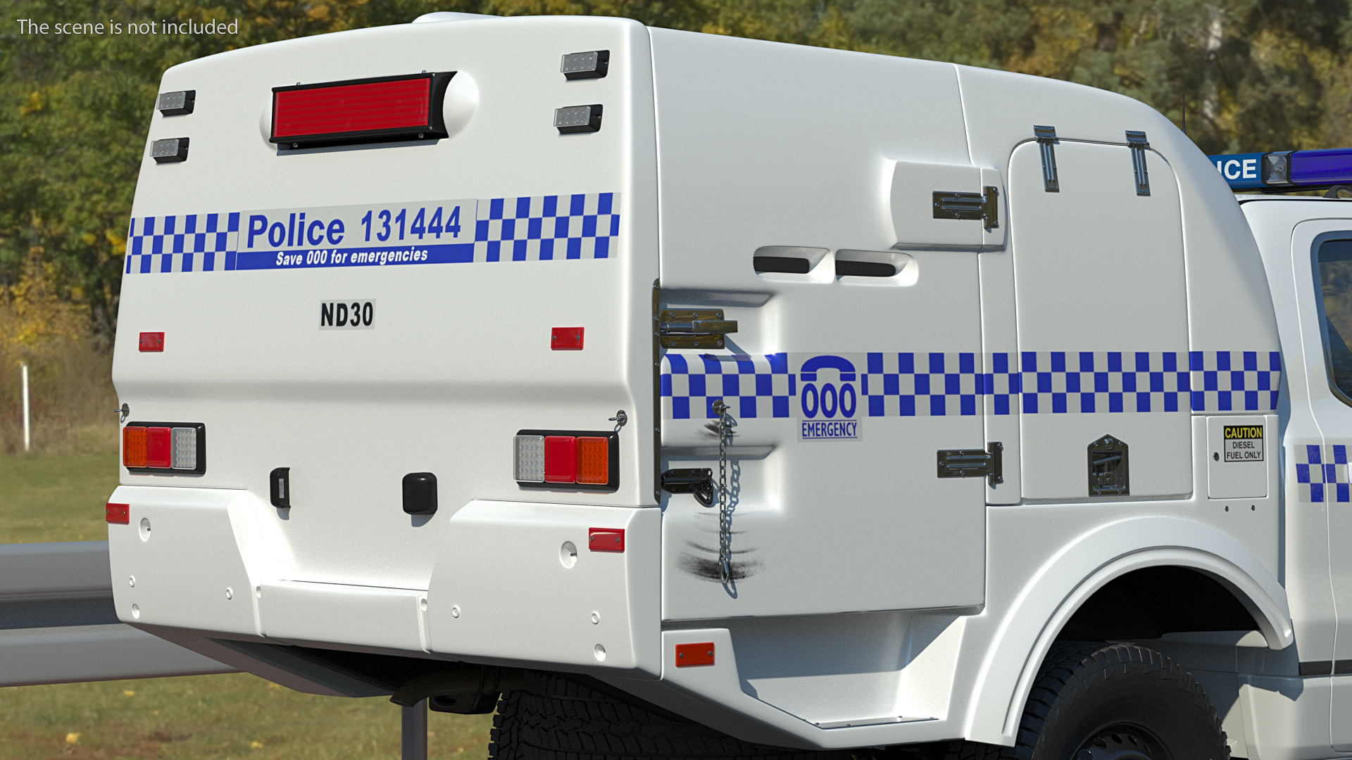 3D Police Paddy Wagon Dodge RAM 1500 model