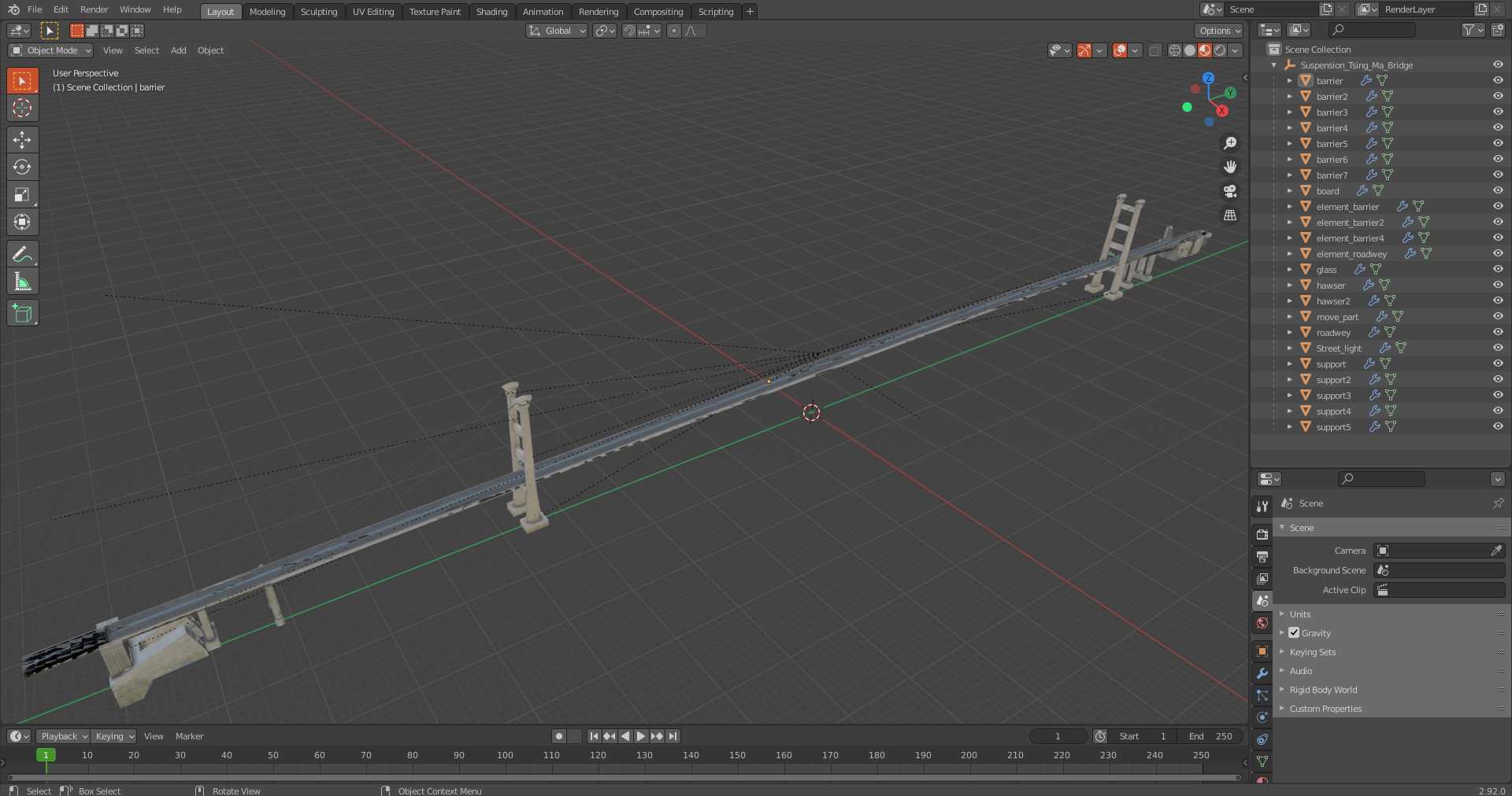 3D Suspension Tsing Ma Bridge