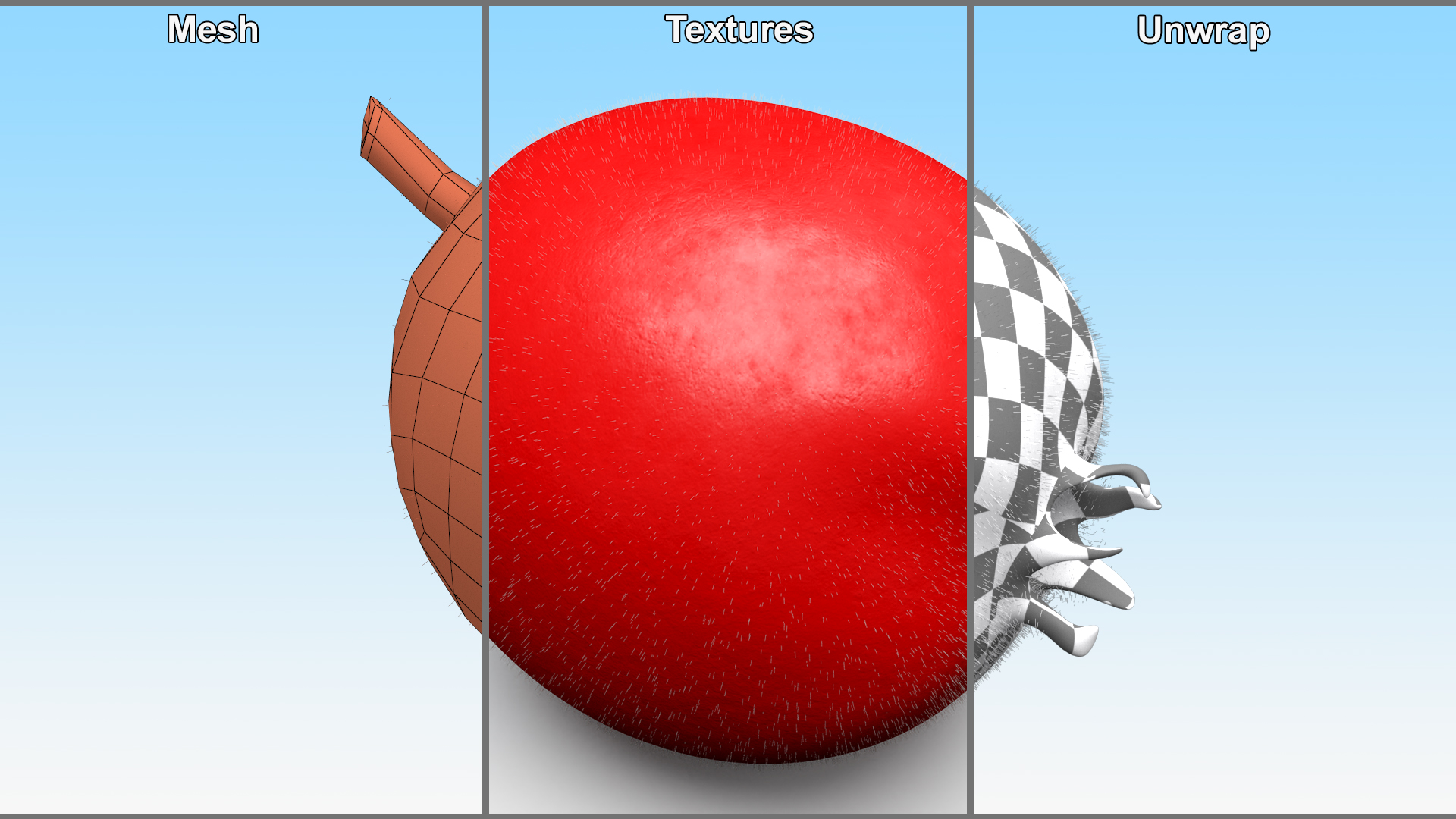 3D Hawthorn Berry Fur model