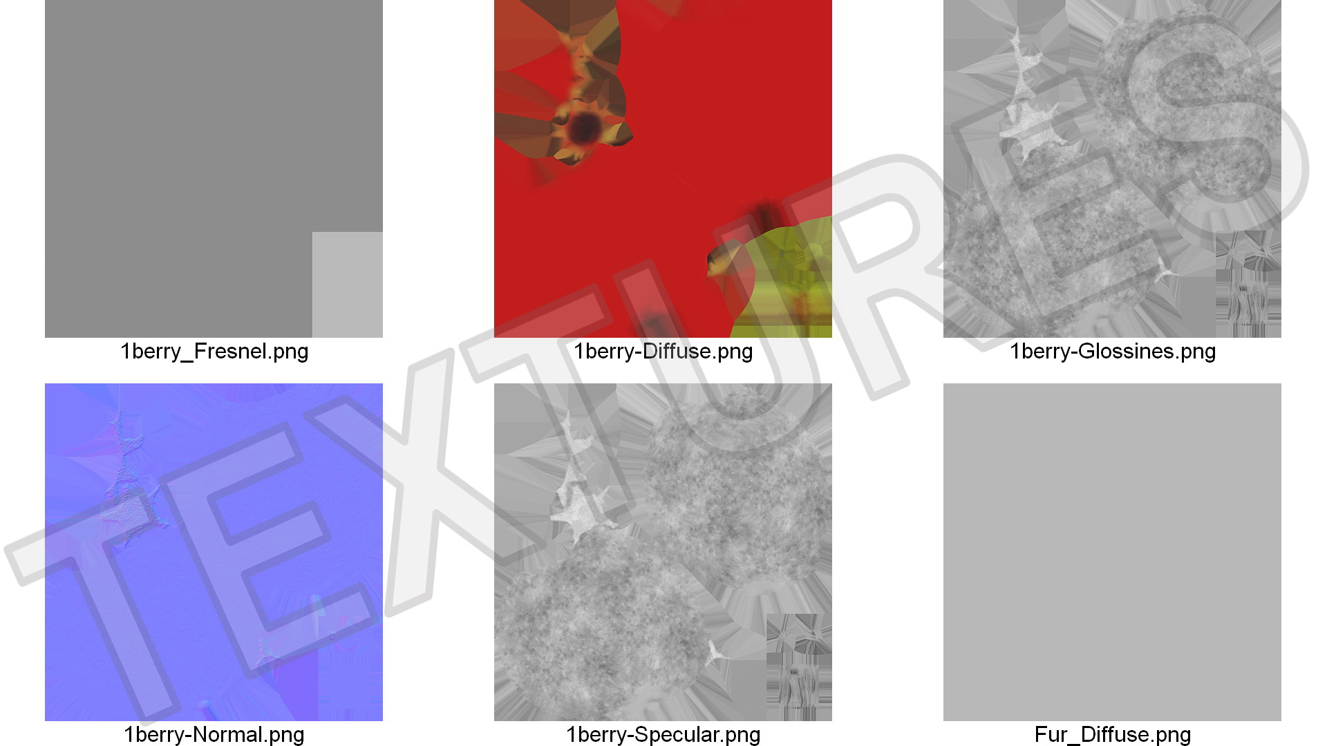 3D Hawthorn Berry Fur model
