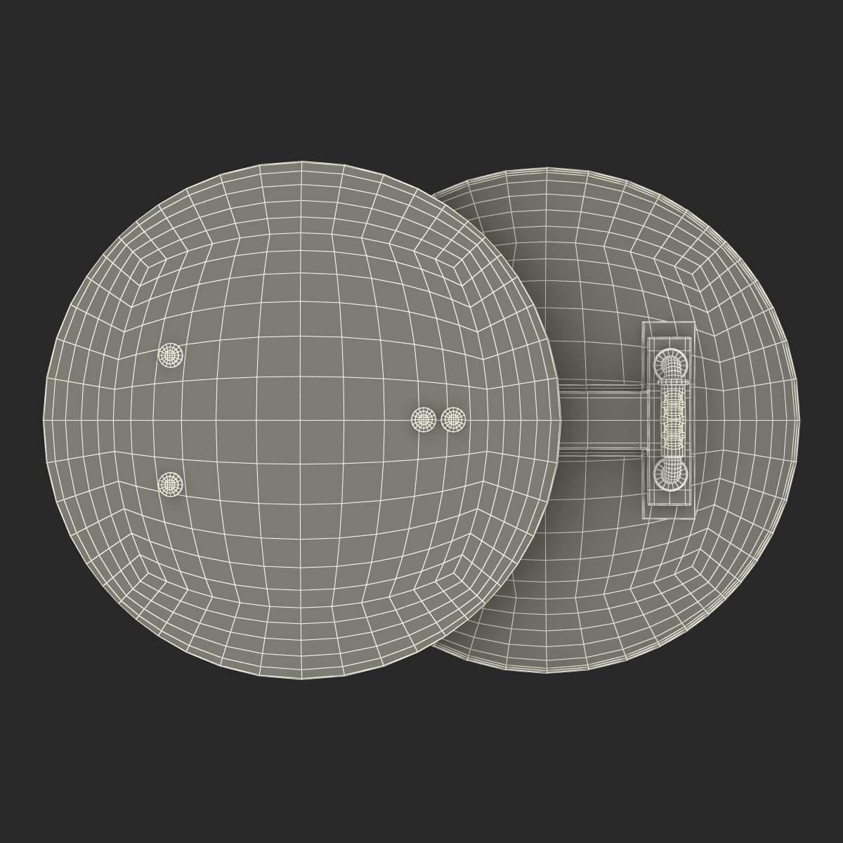 Police Round Anti Riot Shield 3D model