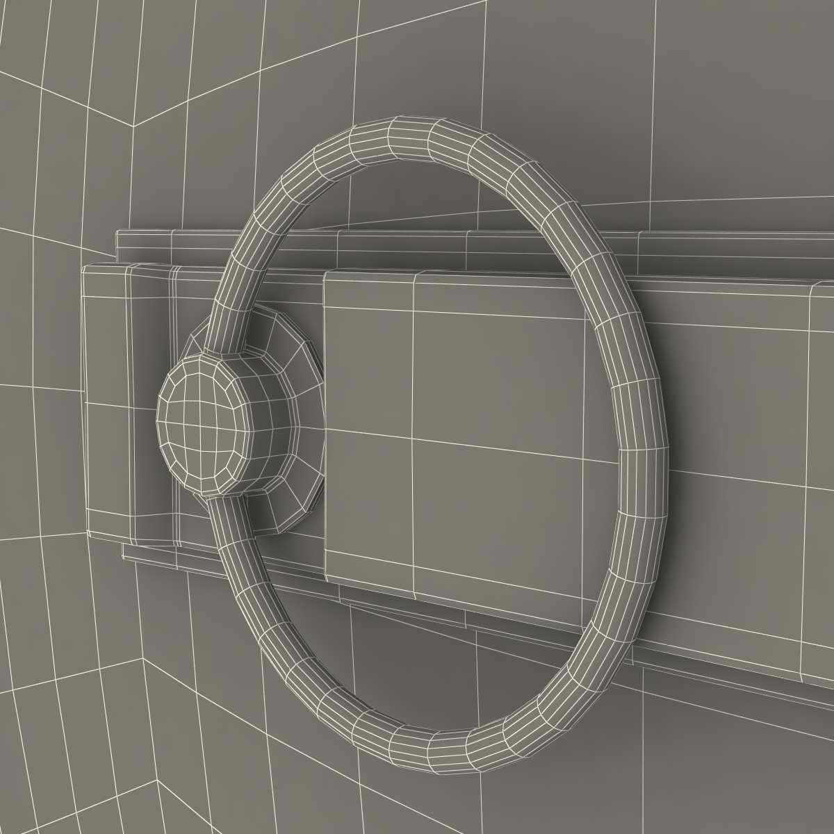 Police Round Anti Riot Shield 3D model