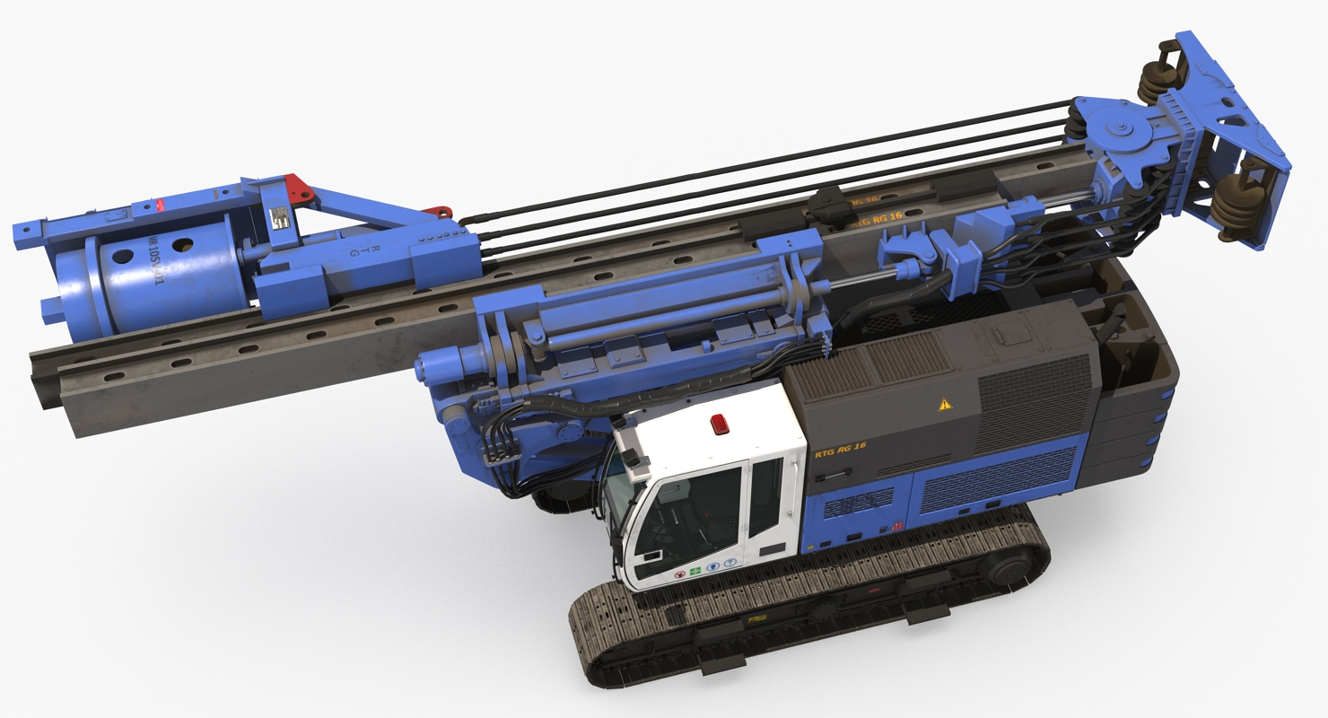 3D model Spiral Drilling Machine Folded