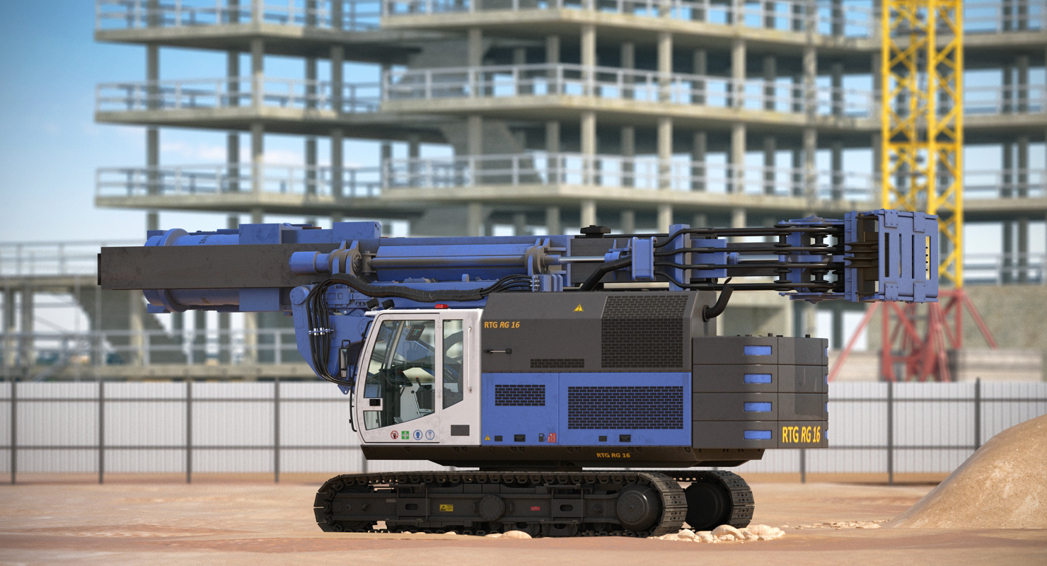 3D model Spiral Drilling Machine Folded
