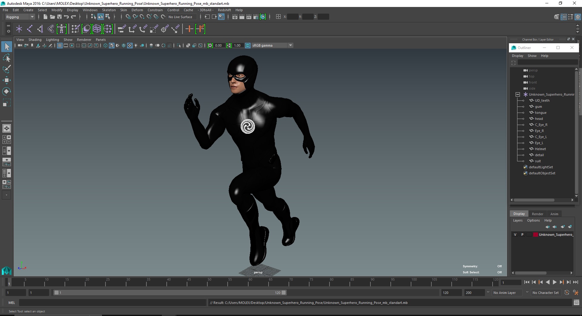 3D model Unknown Superhero Running Pose