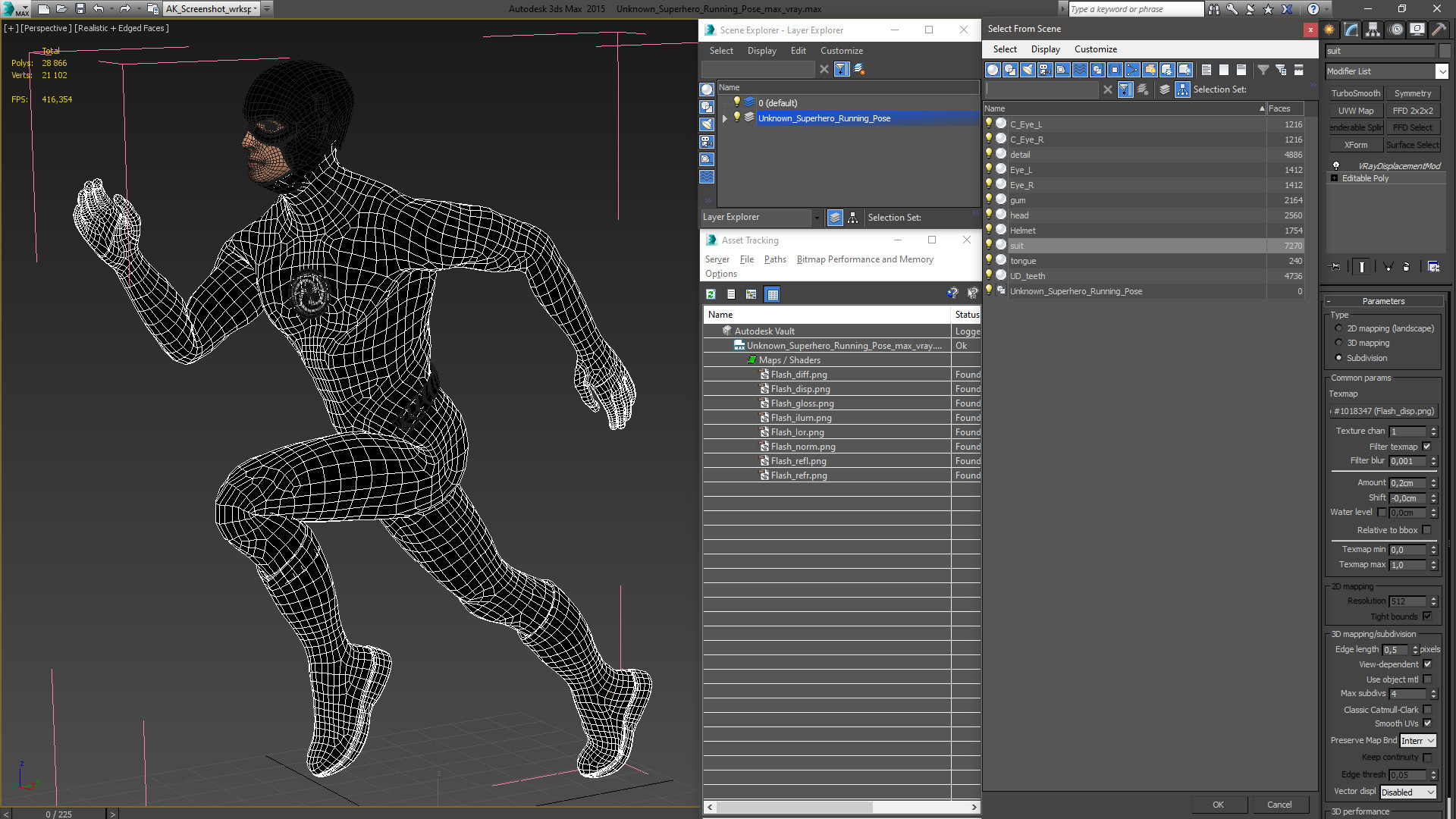3D model Unknown Superhero Running Pose