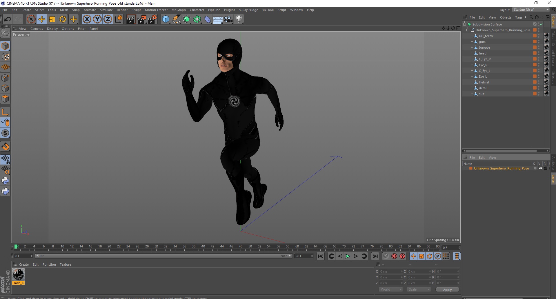 3D model Unknown Superhero Running Pose