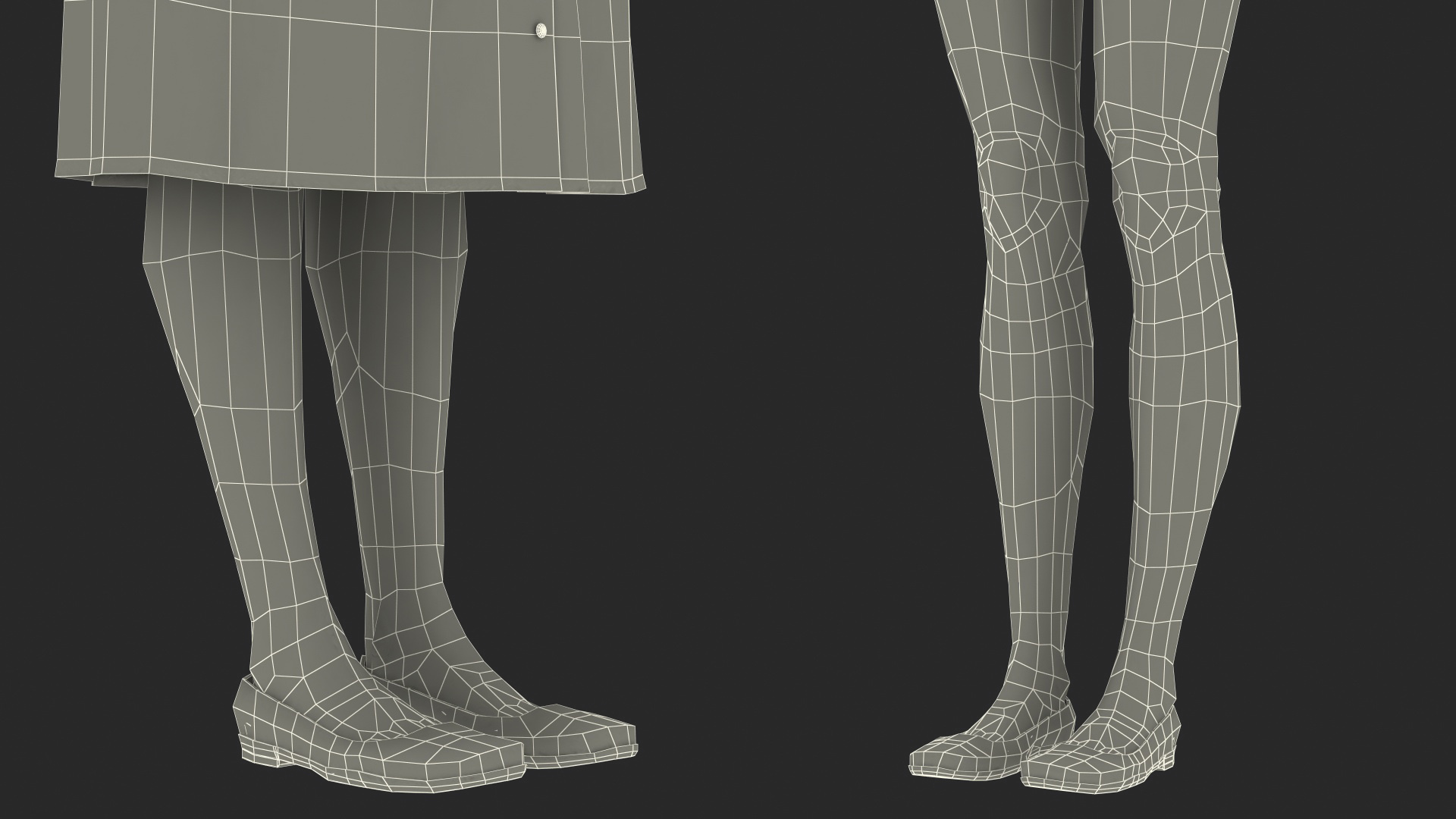 Housekeeping Maid T Pose 3D model