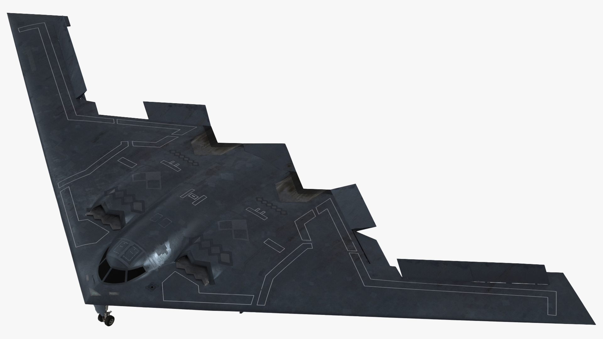 Long-Range Penetration Bomber Aircraft Rigged for Maya 3D model