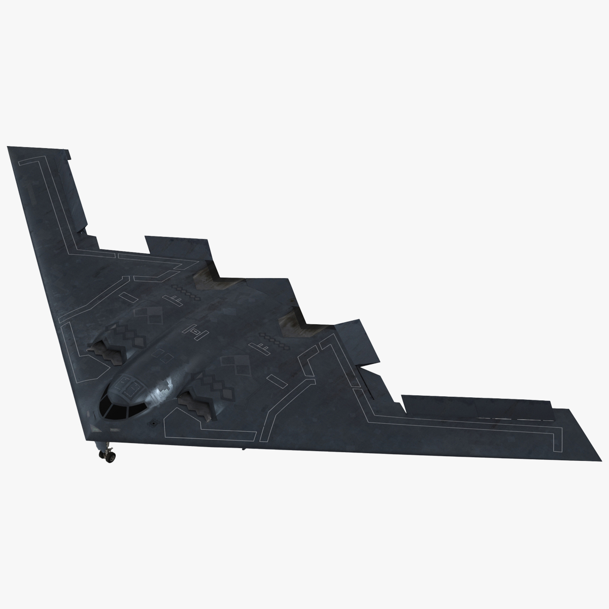 Long-Range Penetration Bomber Aircraft Rigged for Maya 3D model