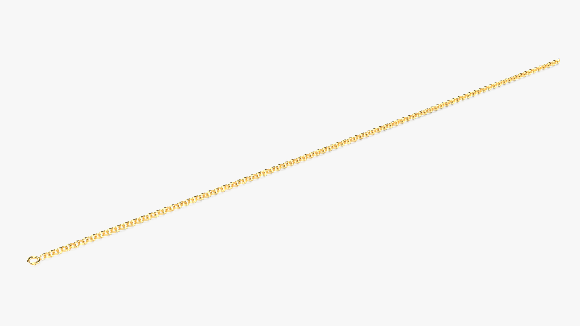 3D Rolo Jewelry Chain Gold model