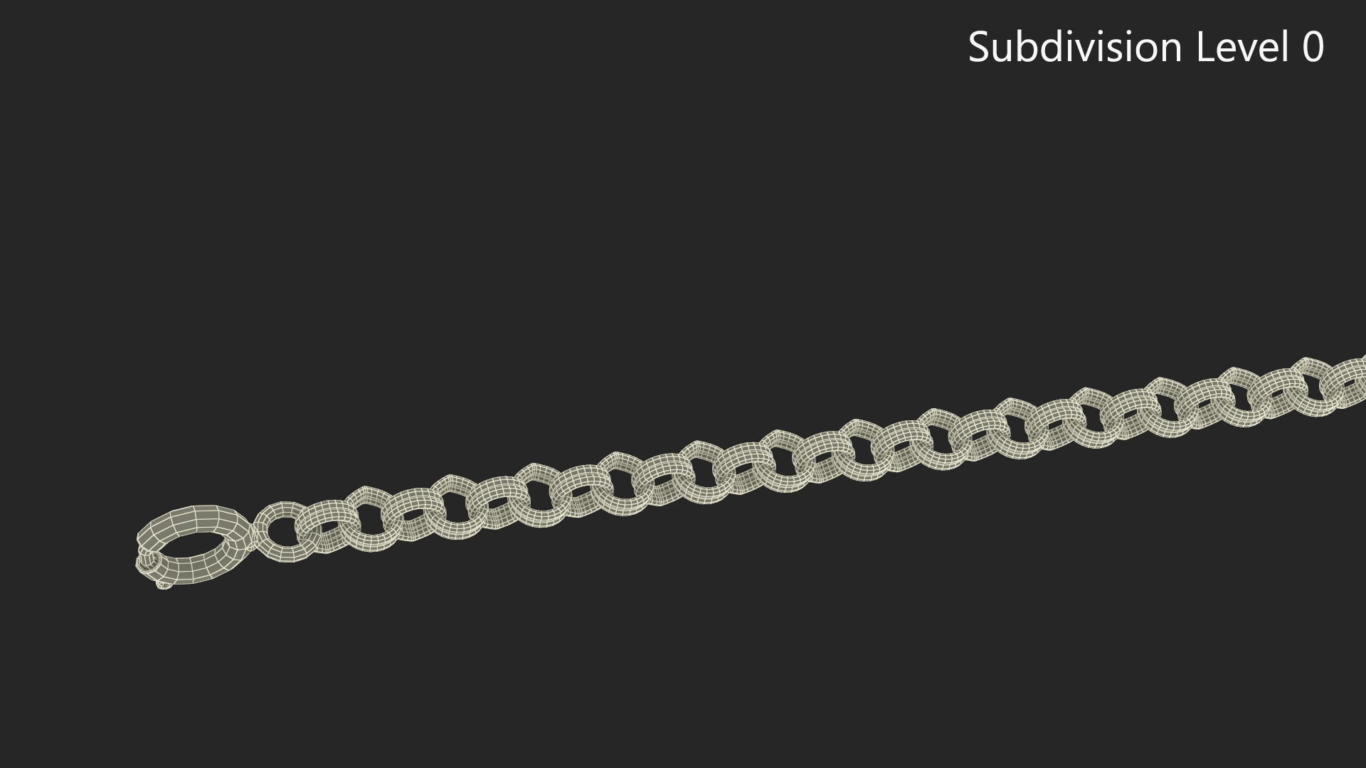 3D Rolo Jewelry Chain Gold model