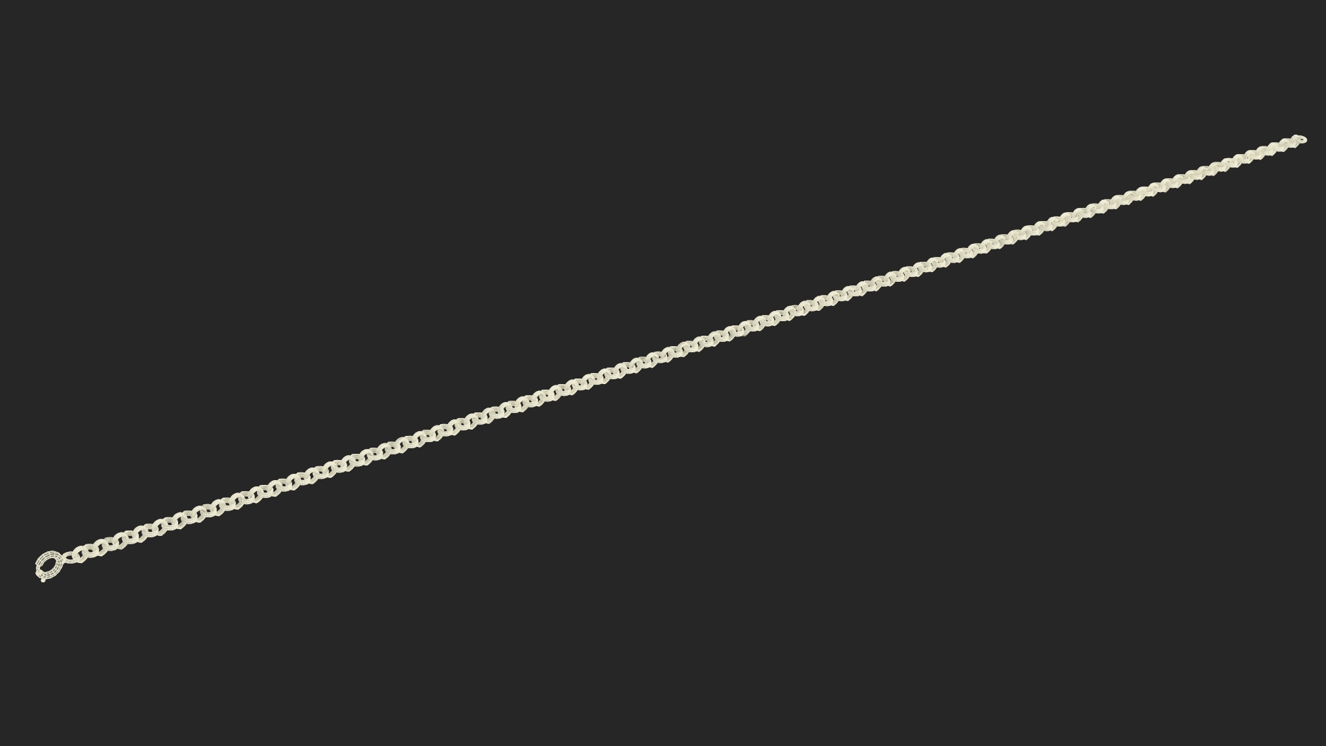 3D Rolo Jewelry Chain Gold model