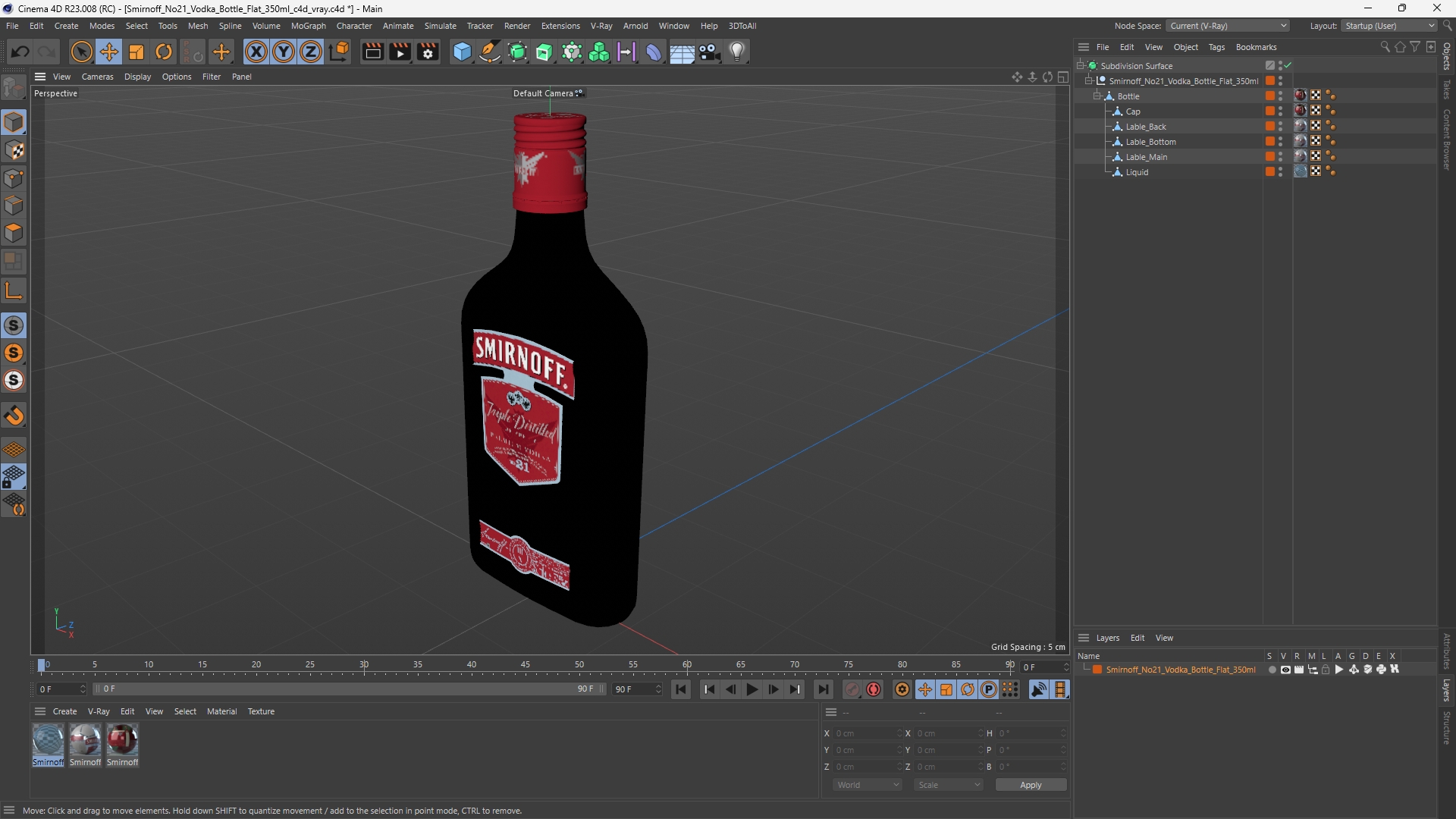 Smirnoff No21 Vodka Bottle Flat 350ml - view 12