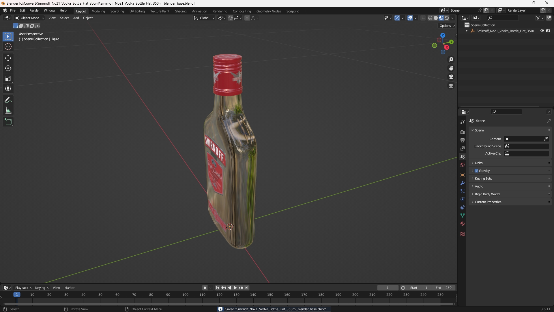 Smirnoff No21 Vodka Bottle Flat 350ml - view 10
