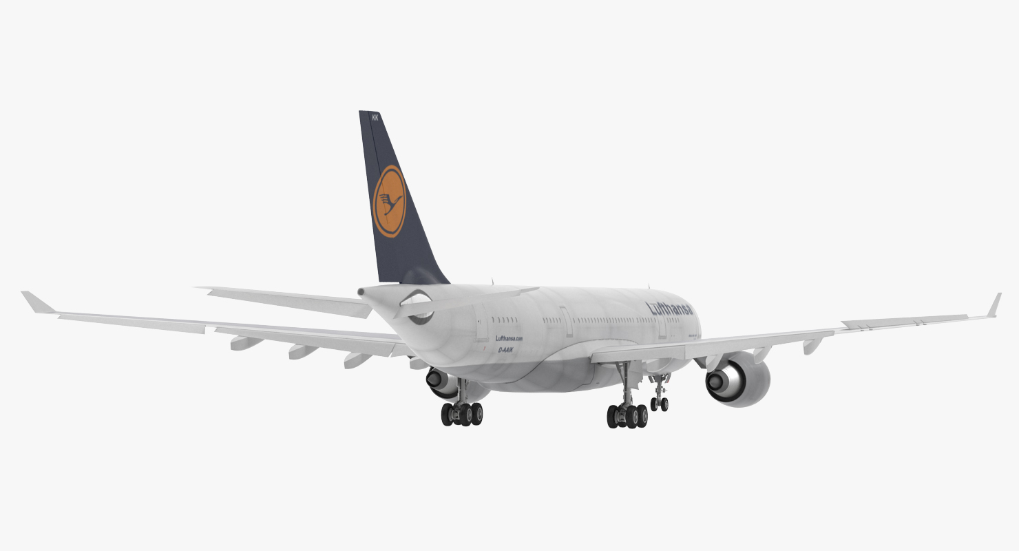 Airbus A330 P2F Lufthansa Rigged 3D