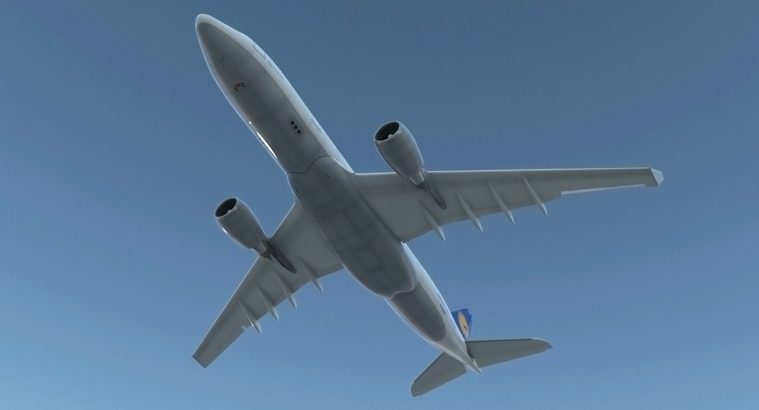 Airbus A330 P2F Lufthansa Rigged 3D
