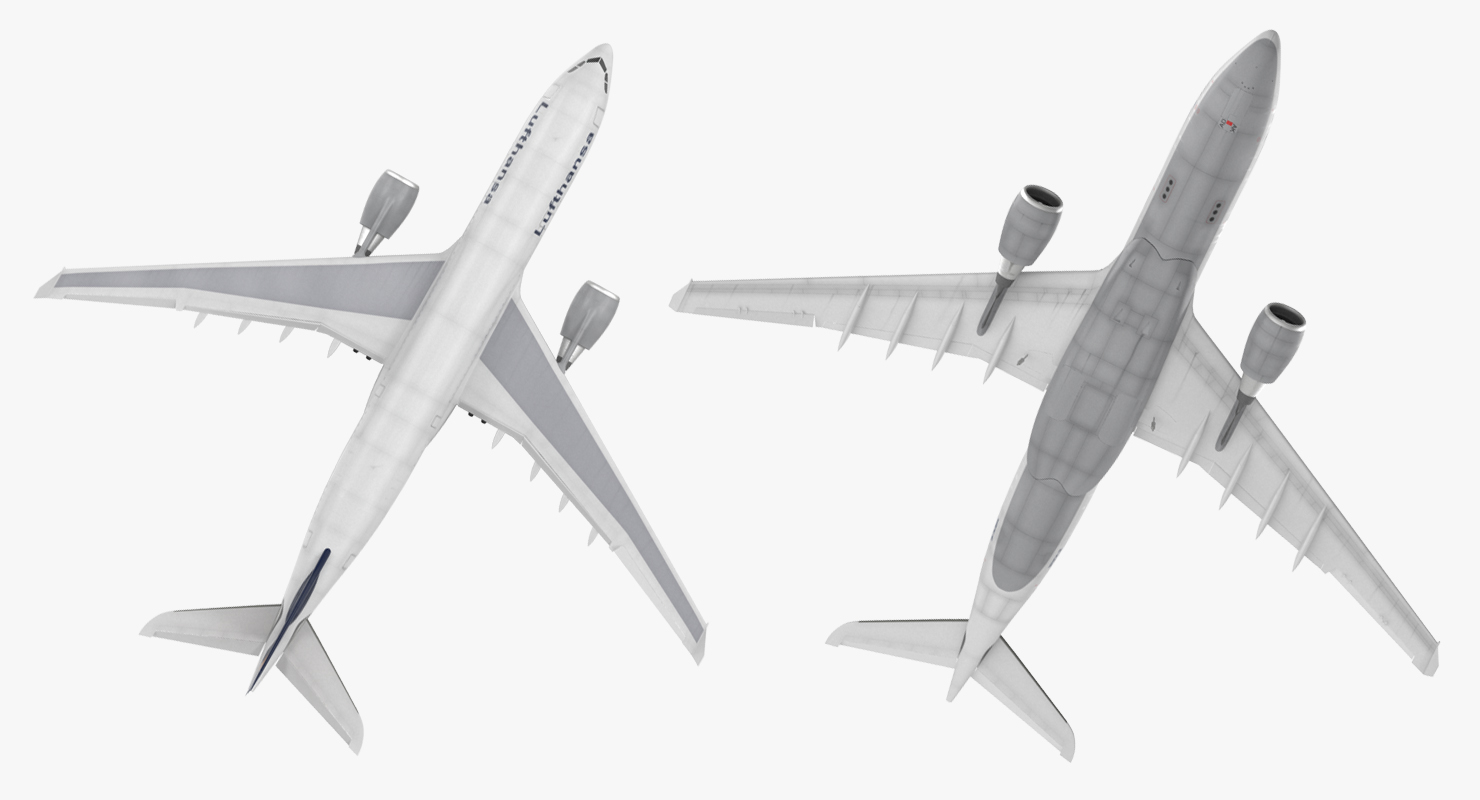 Airbus A330 P2F Lufthansa Rigged 3D