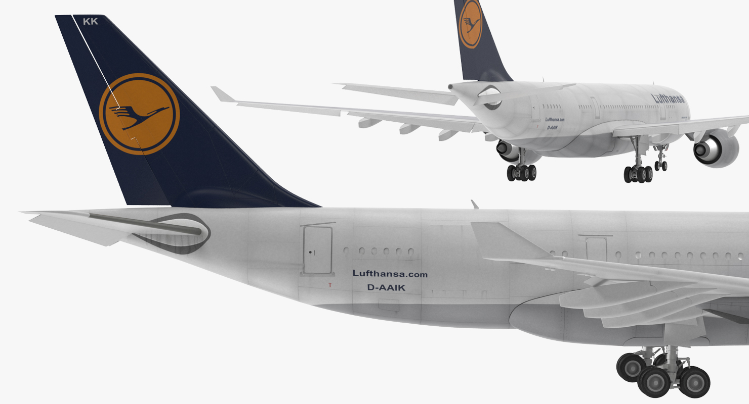 Airbus A330 P2F Lufthansa Rigged 3D