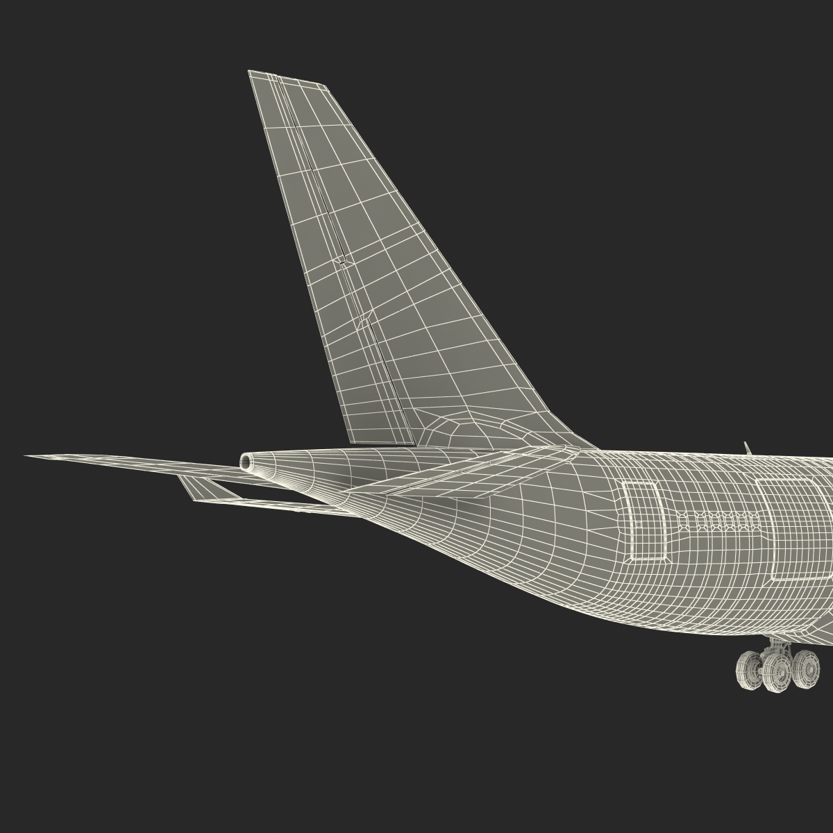 Airbus A330 P2F Lufthansa Rigged 3D