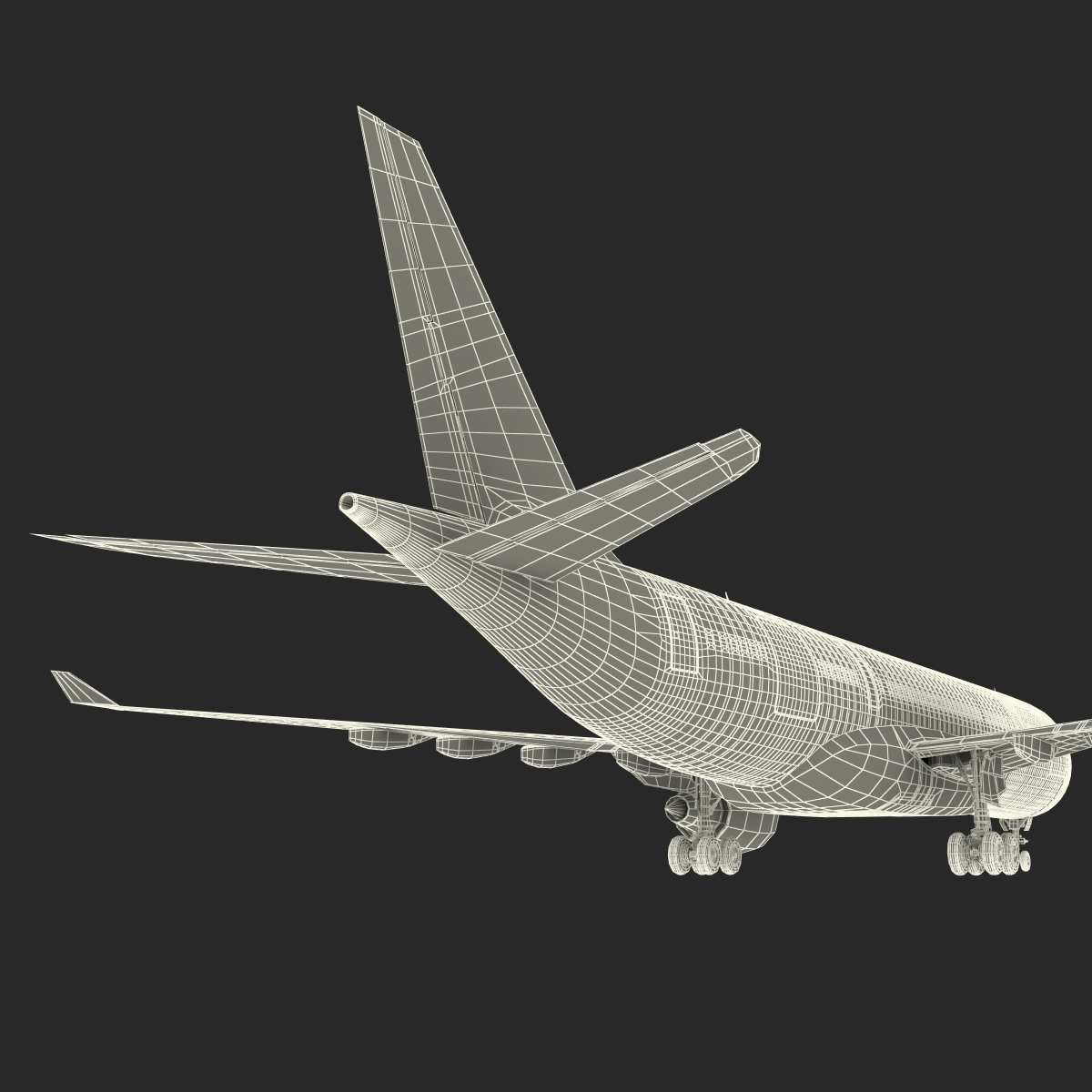 Airbus A330 P2F Lufthansa Rigged 3D