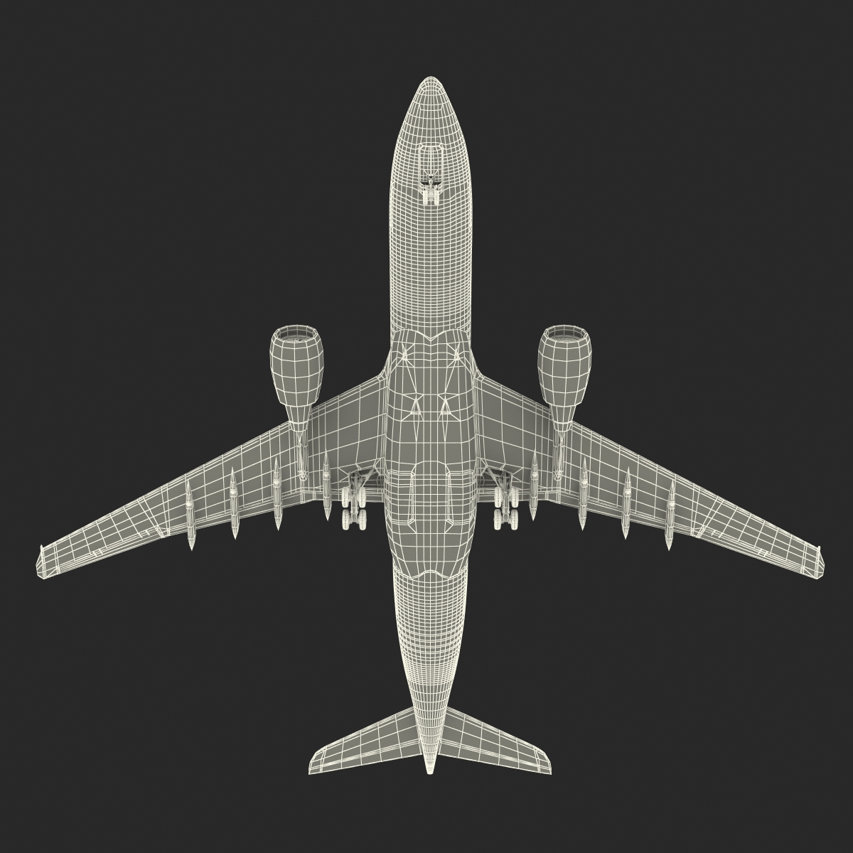 Airbus A330 P2F Lufthansa Rigged 3D