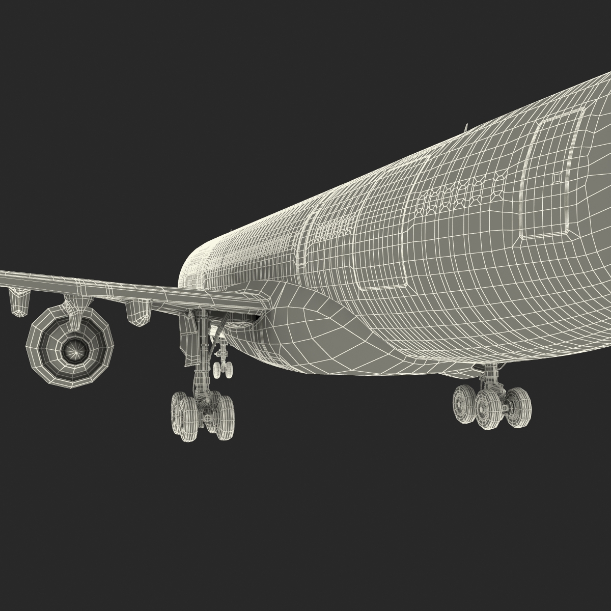 Airbus A330 P2F Lufthansa Rigged 3D